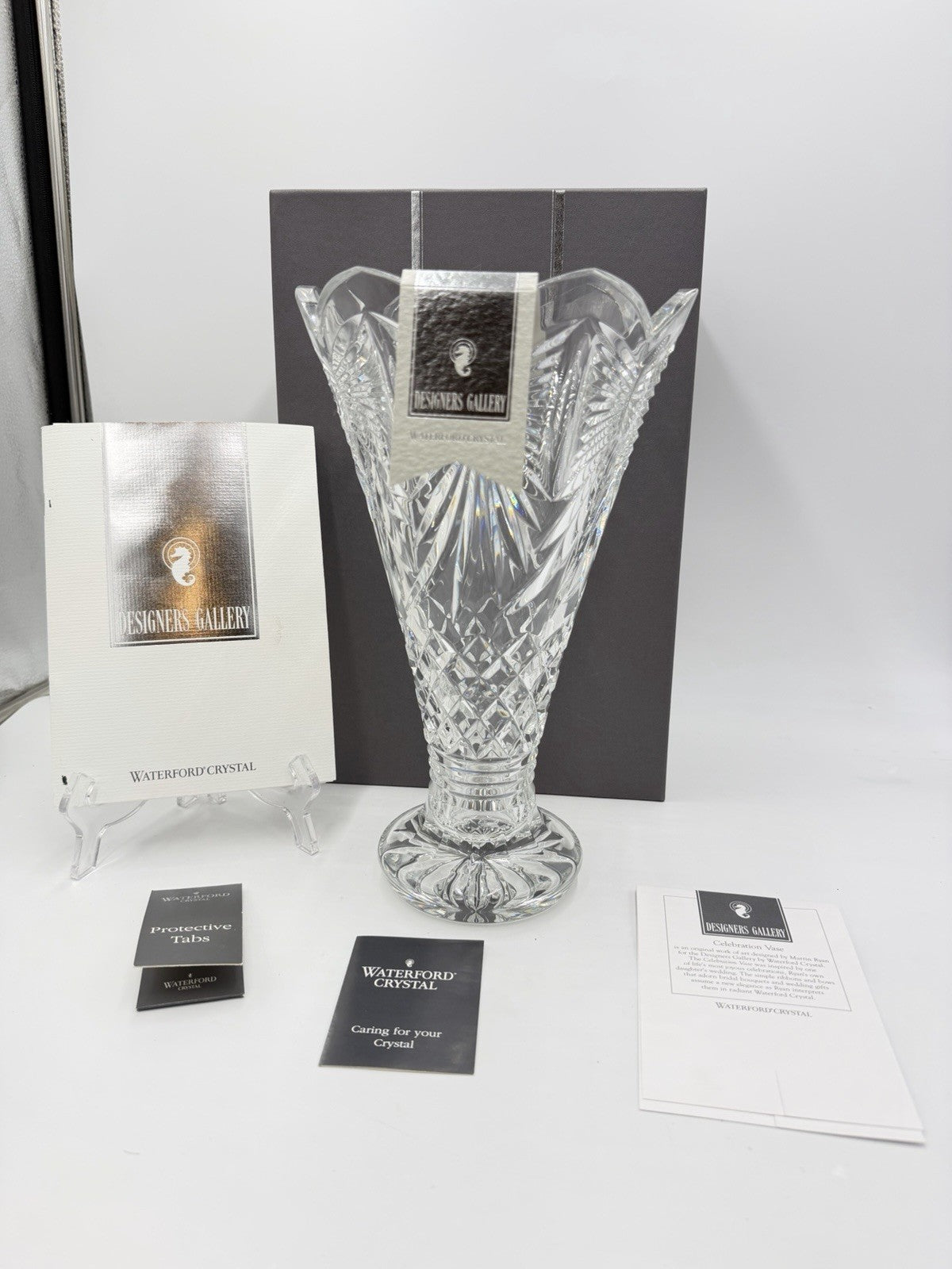 Waterford Crystal DESIGNERS Gallery Celebration Vase Martin Ryan 12”x8” Box/COA