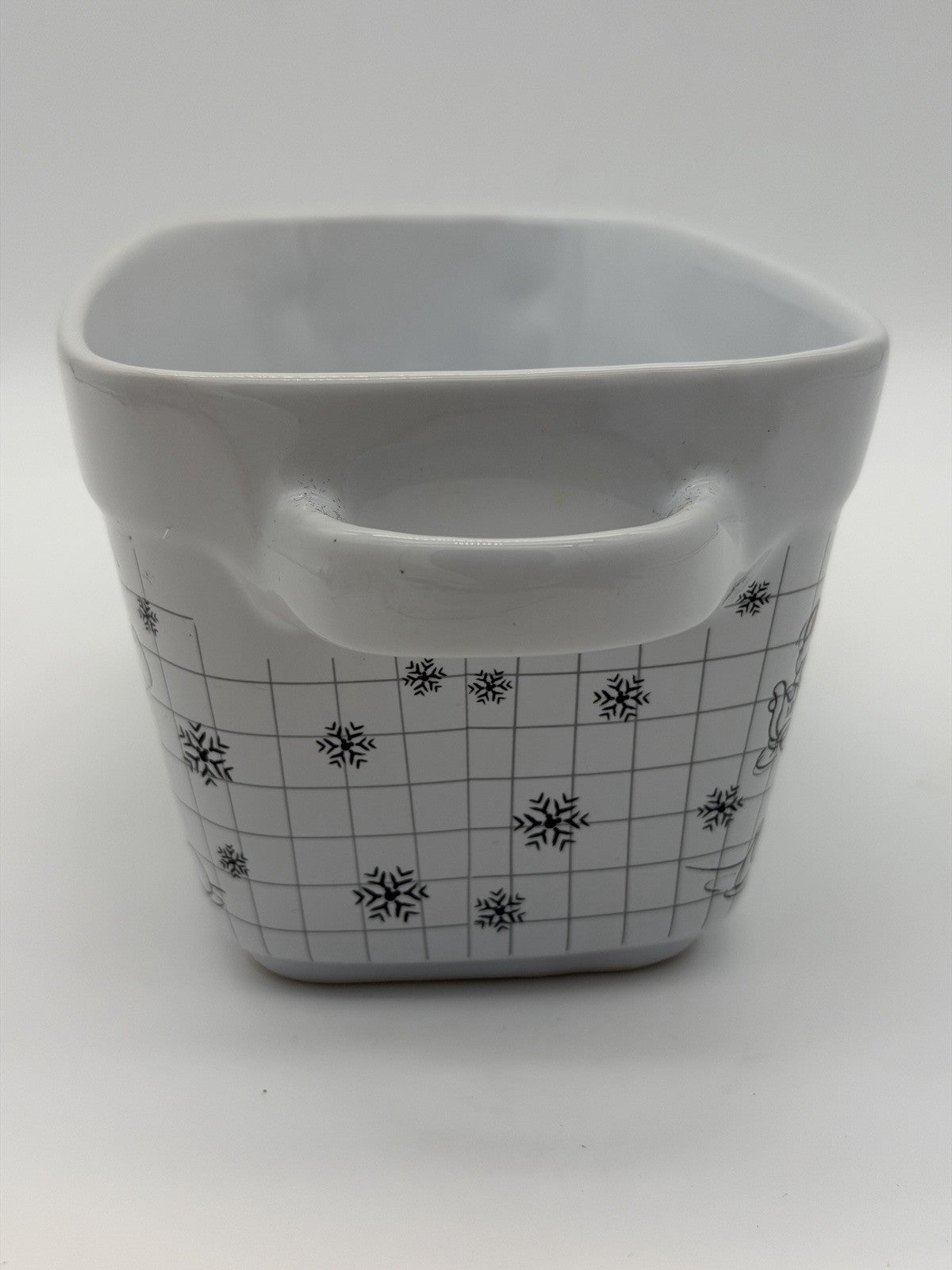 Disney Mickey Minnie Mouse Christmas Sketchbook Loaf Pan Bowl Porcelain