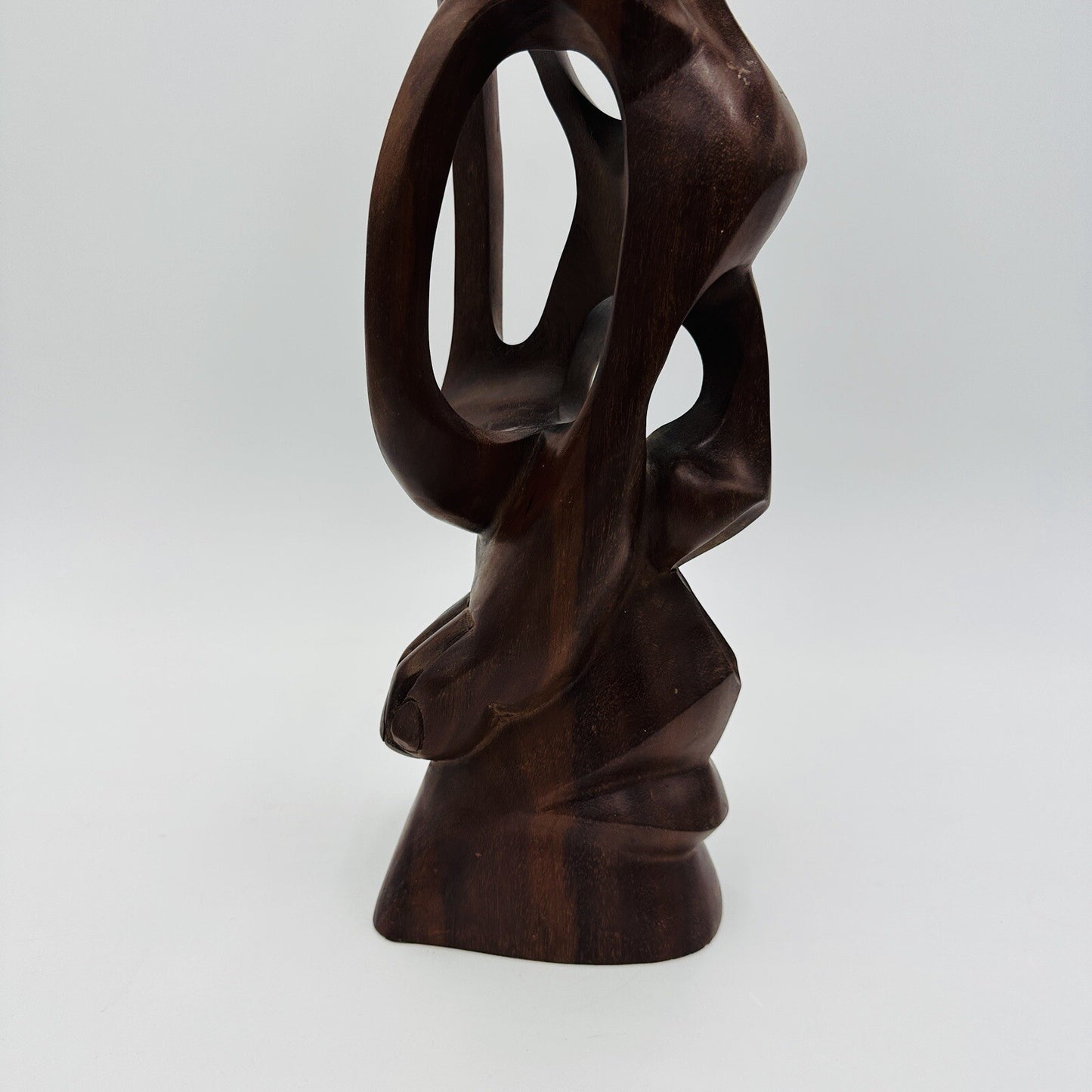 Mid Century Carved Wood Sculpture Hand Foot Face Modernism Large 19in Folk Art