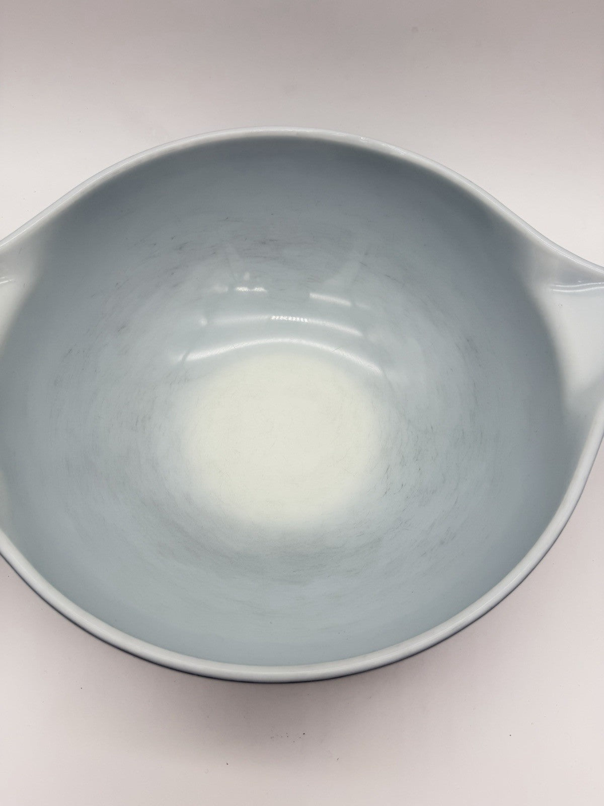 Vintage 4-Qt Pyrex Cinderella Nesting Bowl Colonial Mist Daisy Blue White #444