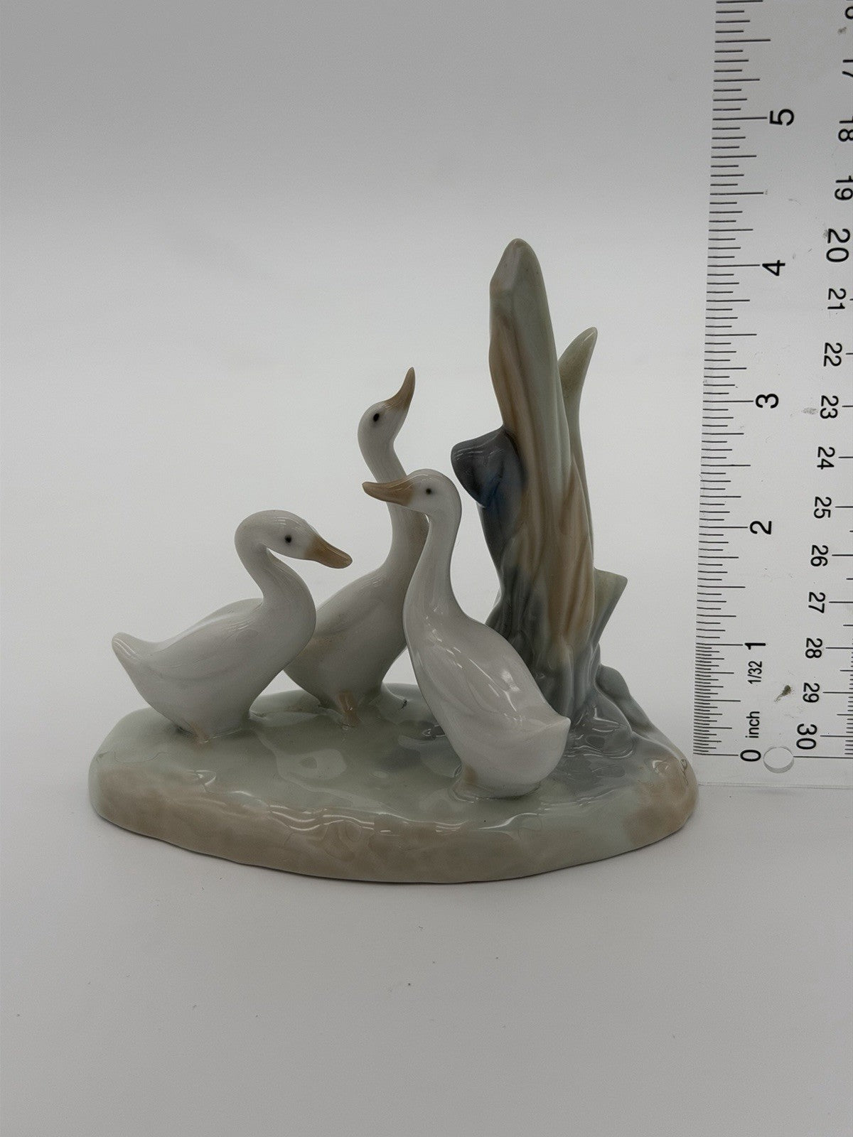NAO by Lladro Spain Porcelain Three Geese /ducks Painted Vintage Figurine 4 1/2"