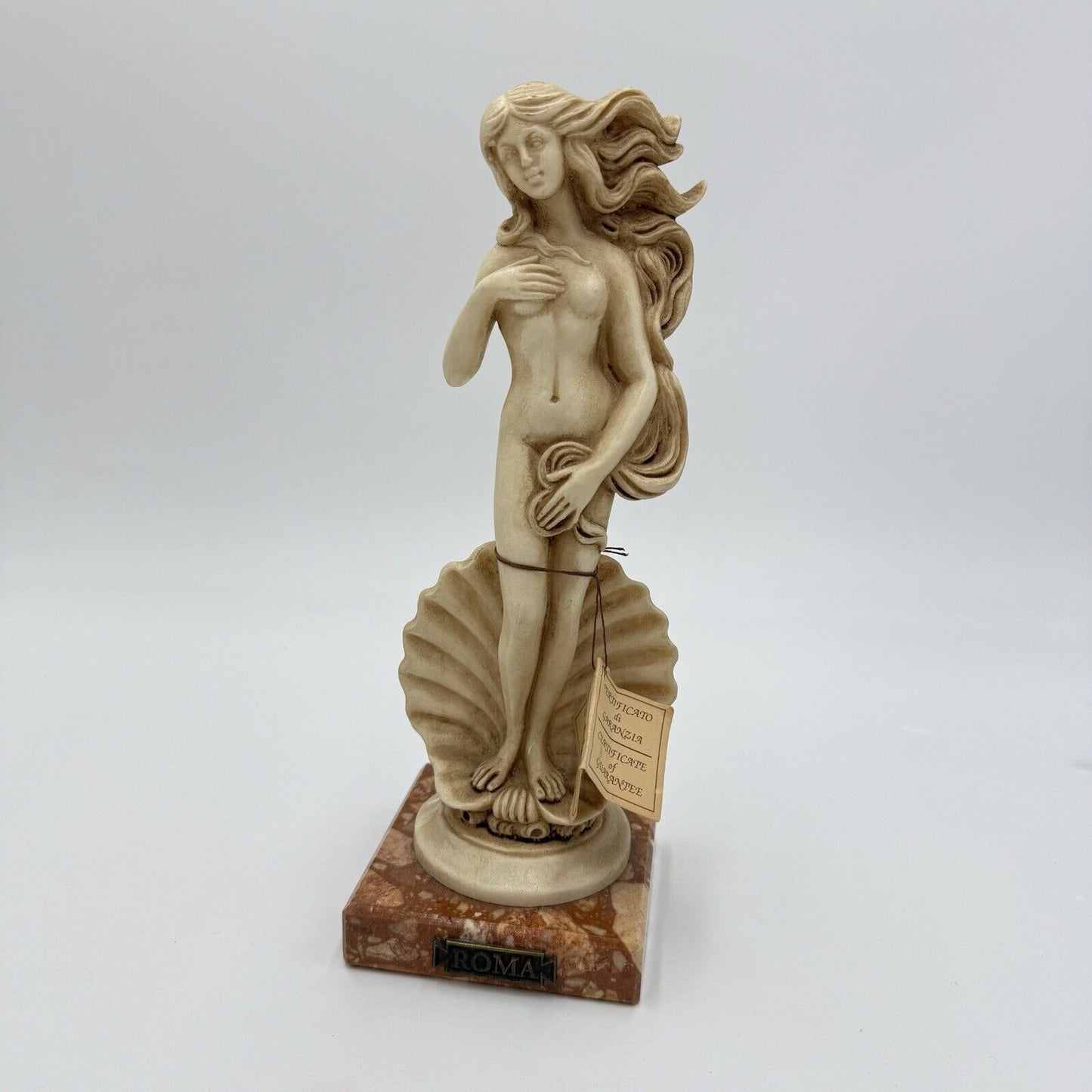 Vintage Lorenfa Italy Sculputure Birth Of Venus Marble Base 9.5” Figurine Greek