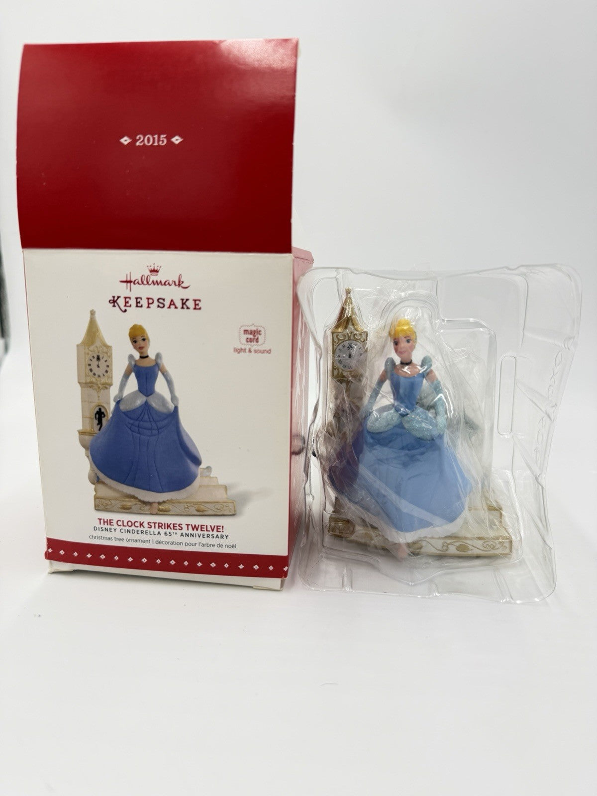 Hallmark Disney 65th Anniversary Cinderella The Clock Strikes Twelve Ornament