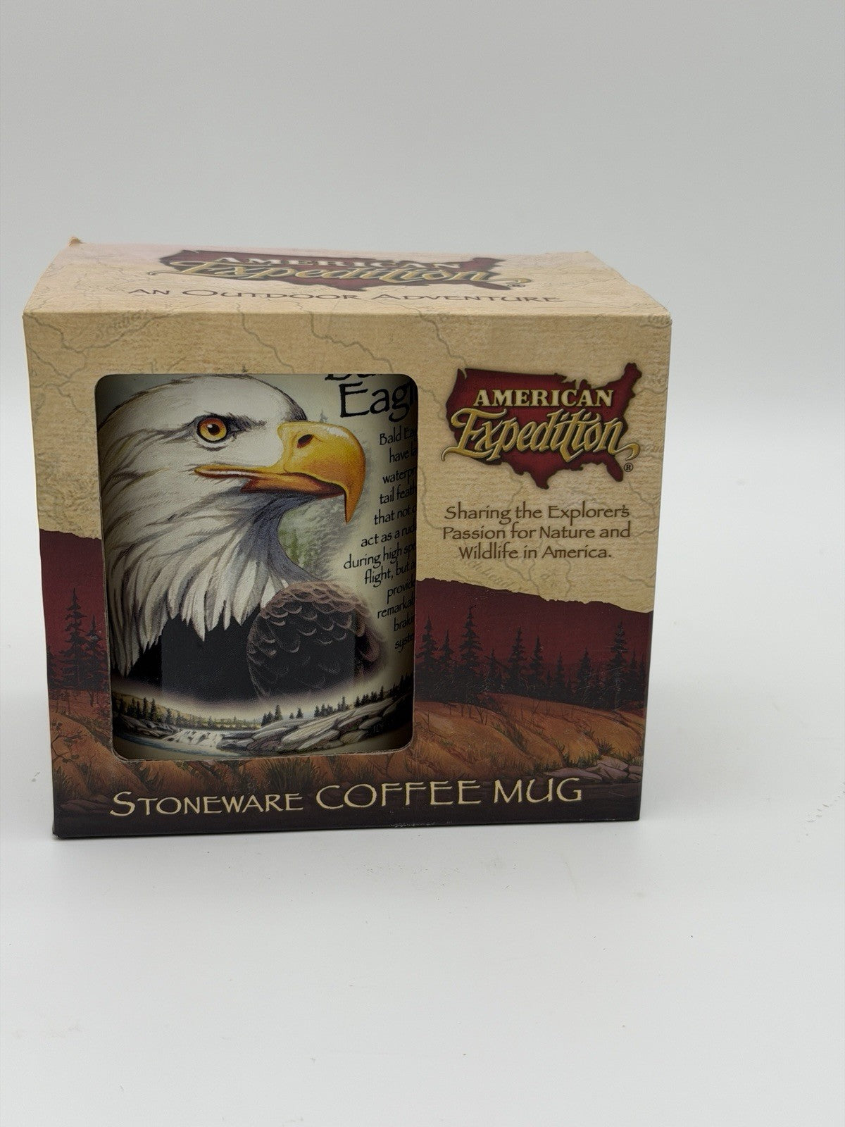 American expedition stoneware Bald Eagle coffee mug 16oz wildlife america