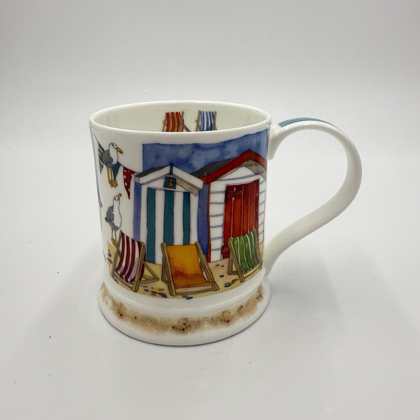 Dunoon Fine China England Beside The Sea By Emma Ball Coffee Mug Nautical