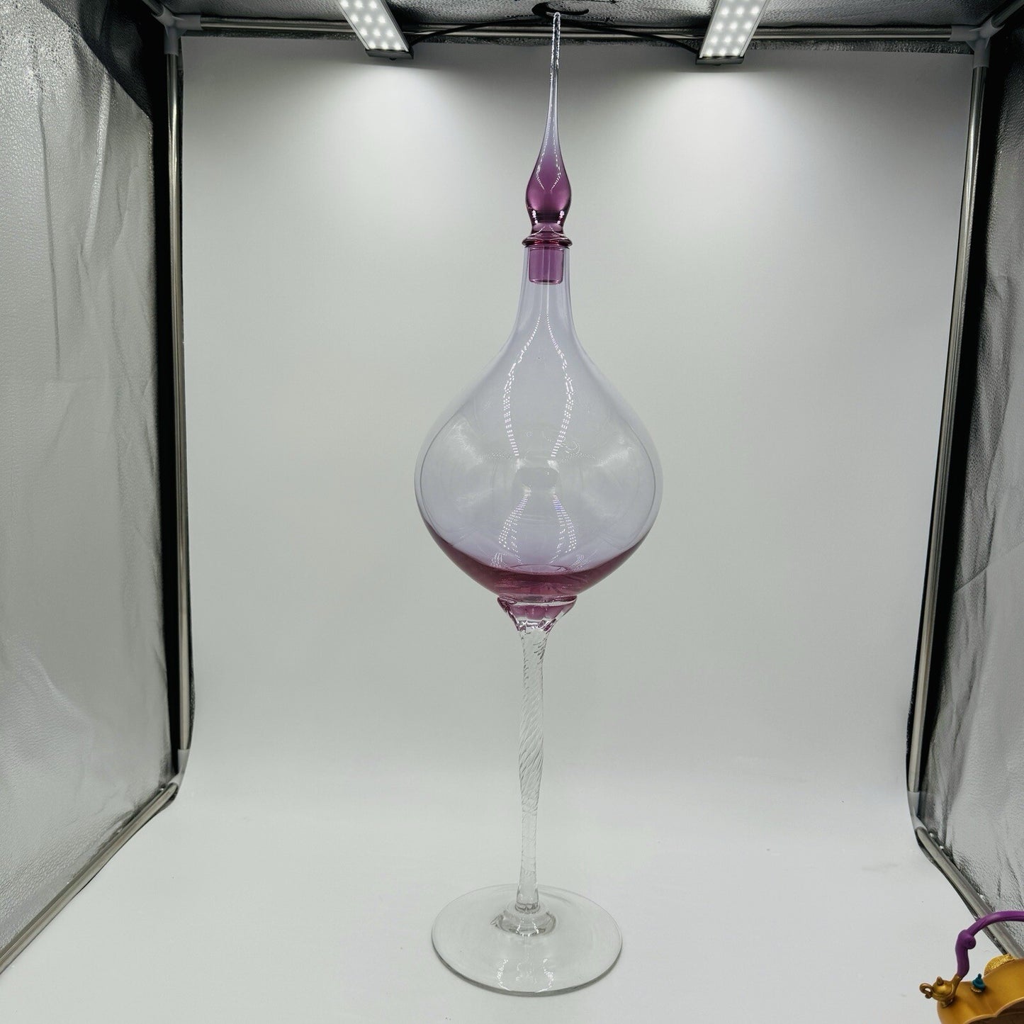 Global Views Art Glass Genie Bottle Decanter Julia Buckingham Large 29in Top