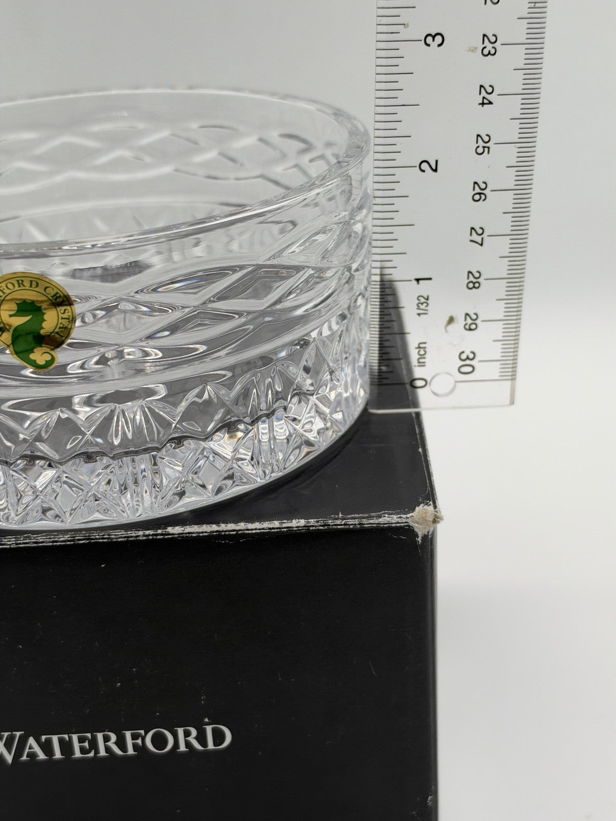Waterford Crystal Slovene book of Kells Bottle Coaster Cut 5” Boxed Vintage