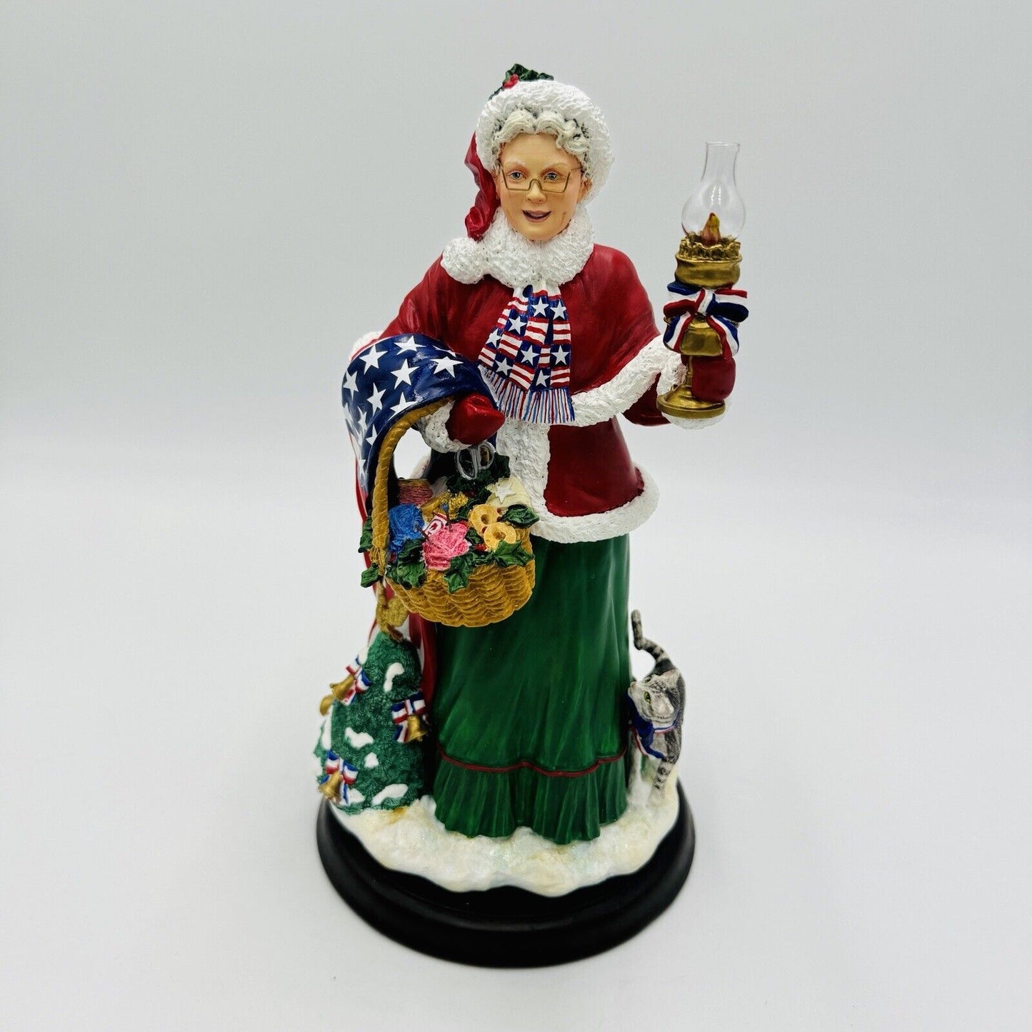 The Danbury Mint Mrs Claus Christmas Star Spangled Patriotic American Figurine