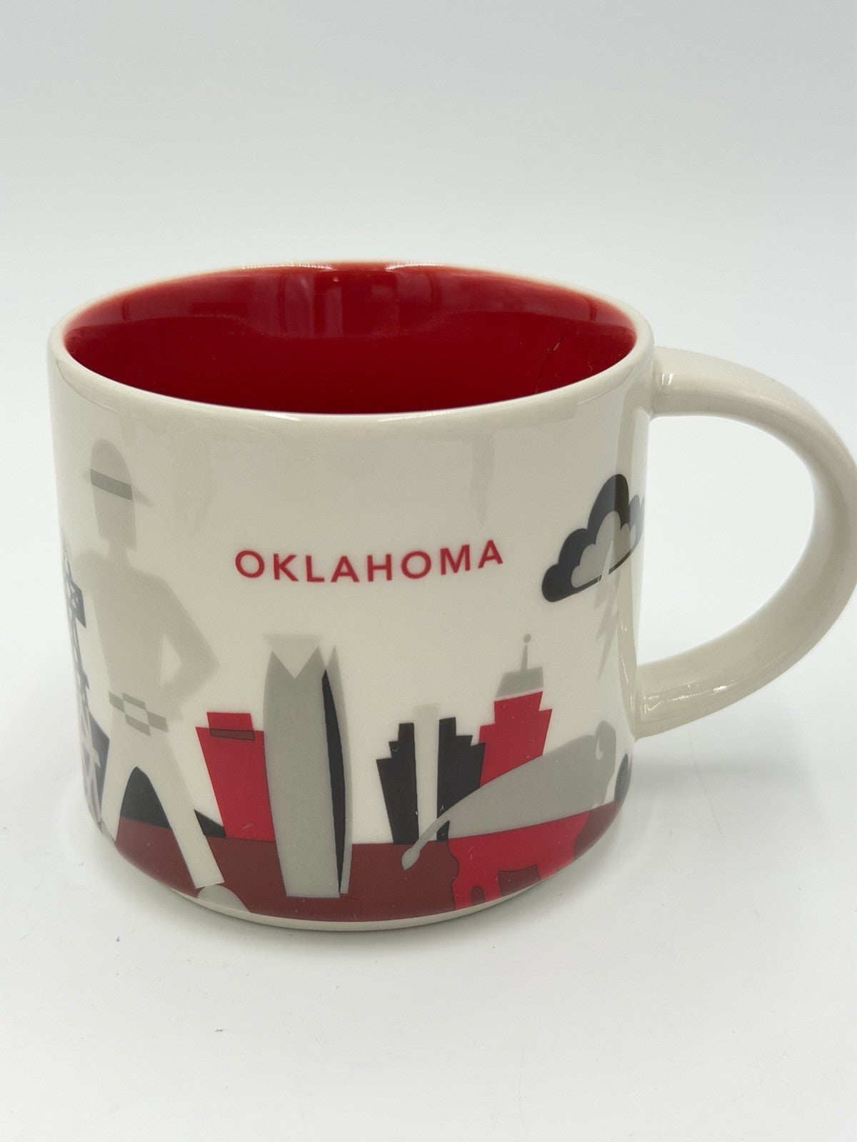 Starbucks Coffee Mug You Are Here Collection 2016 OKLAHOMA 14 oz Ceramic Red