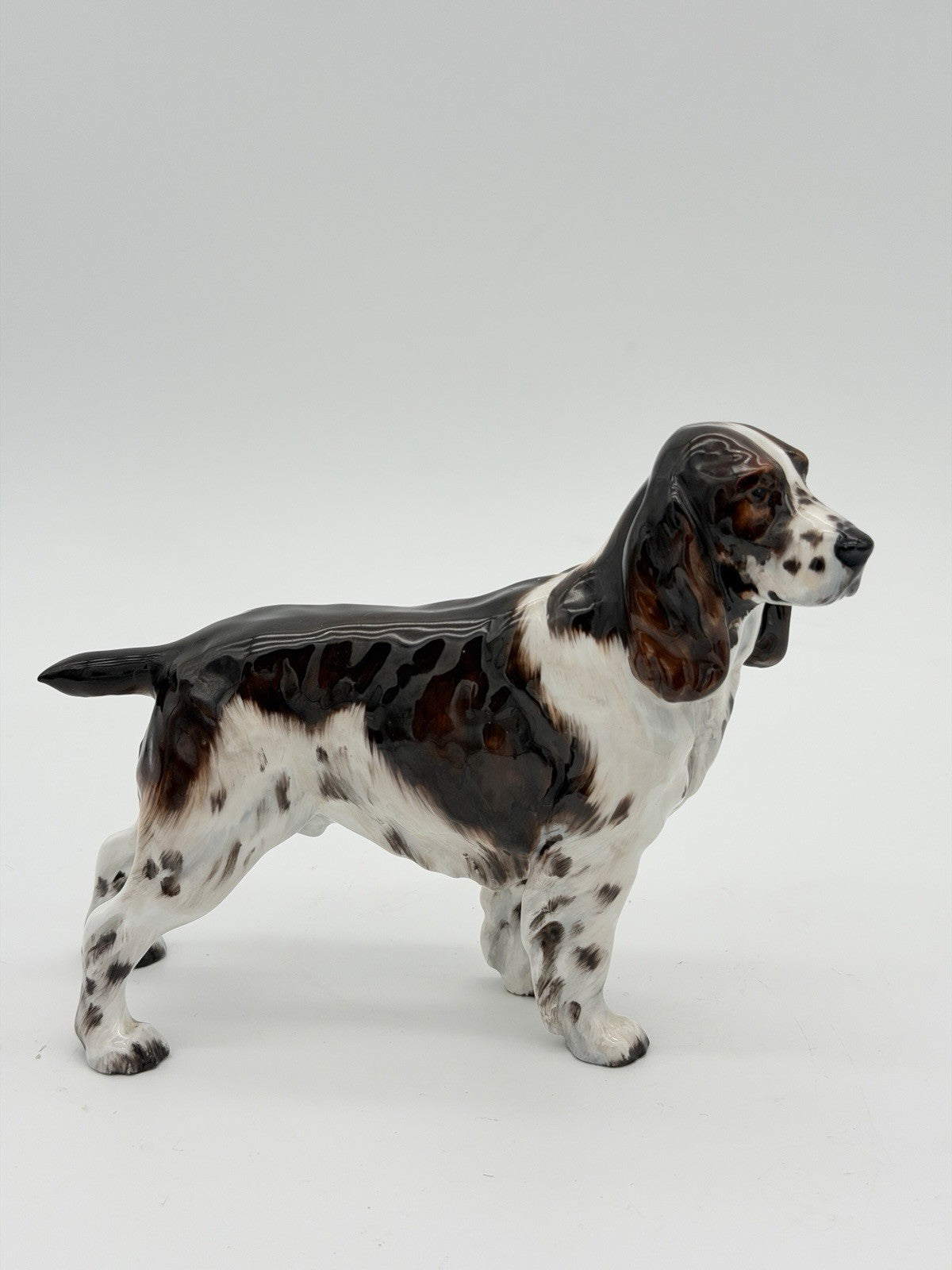 Royal Doulton Porcelain England Springer Spaniel HN 2516 Dog Figurine 5”Hx6”L