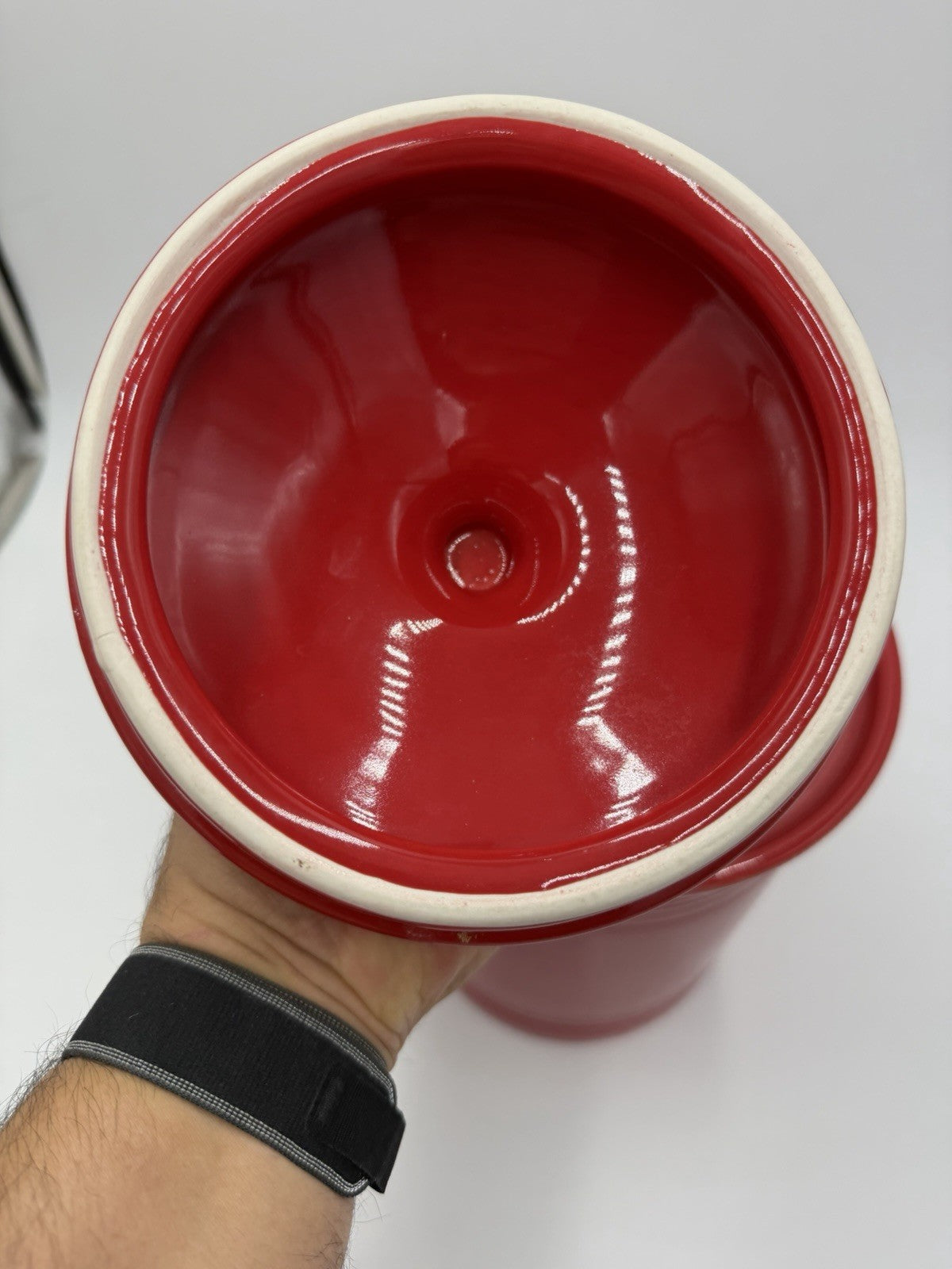 Fiesta Ware USA Homer Laughlin Fiestaware 10" Large Red Canister W/Lid Scarlet