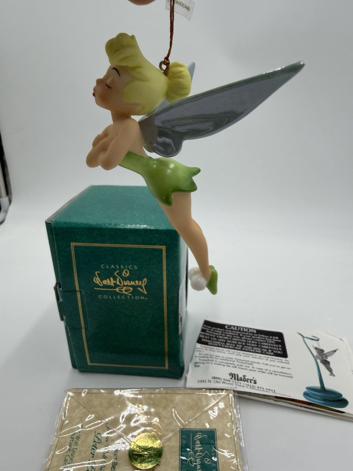 WDCC Tinker Bell Peter Pan 1996 Special Edition Christmas Ornament W/ COA