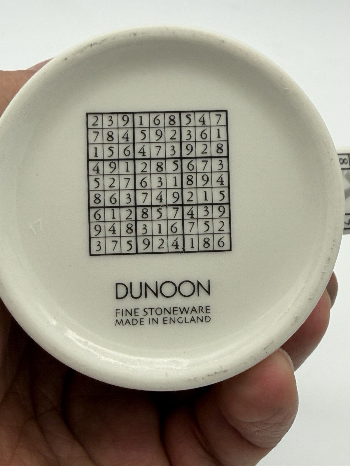 Dunoon Porcelain England Tall Mug The Origins of Sudoku Coffee Mug Vintage