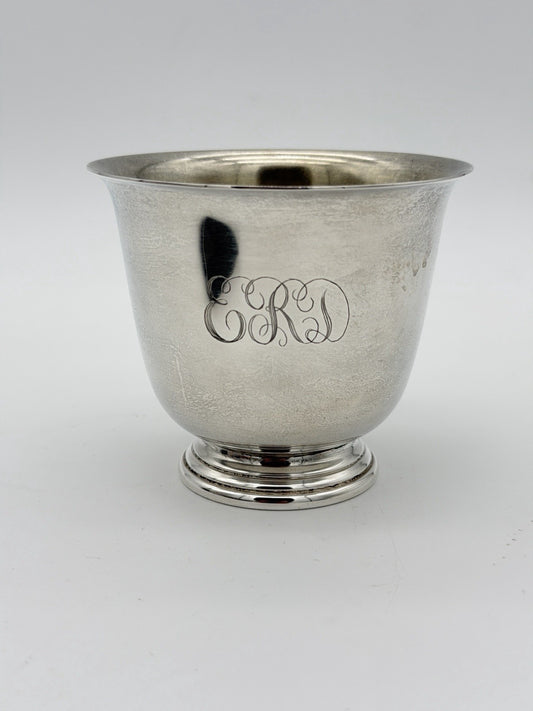 antique Watrous sterling silver 925 footed cup /bowl 132g 3.4”H