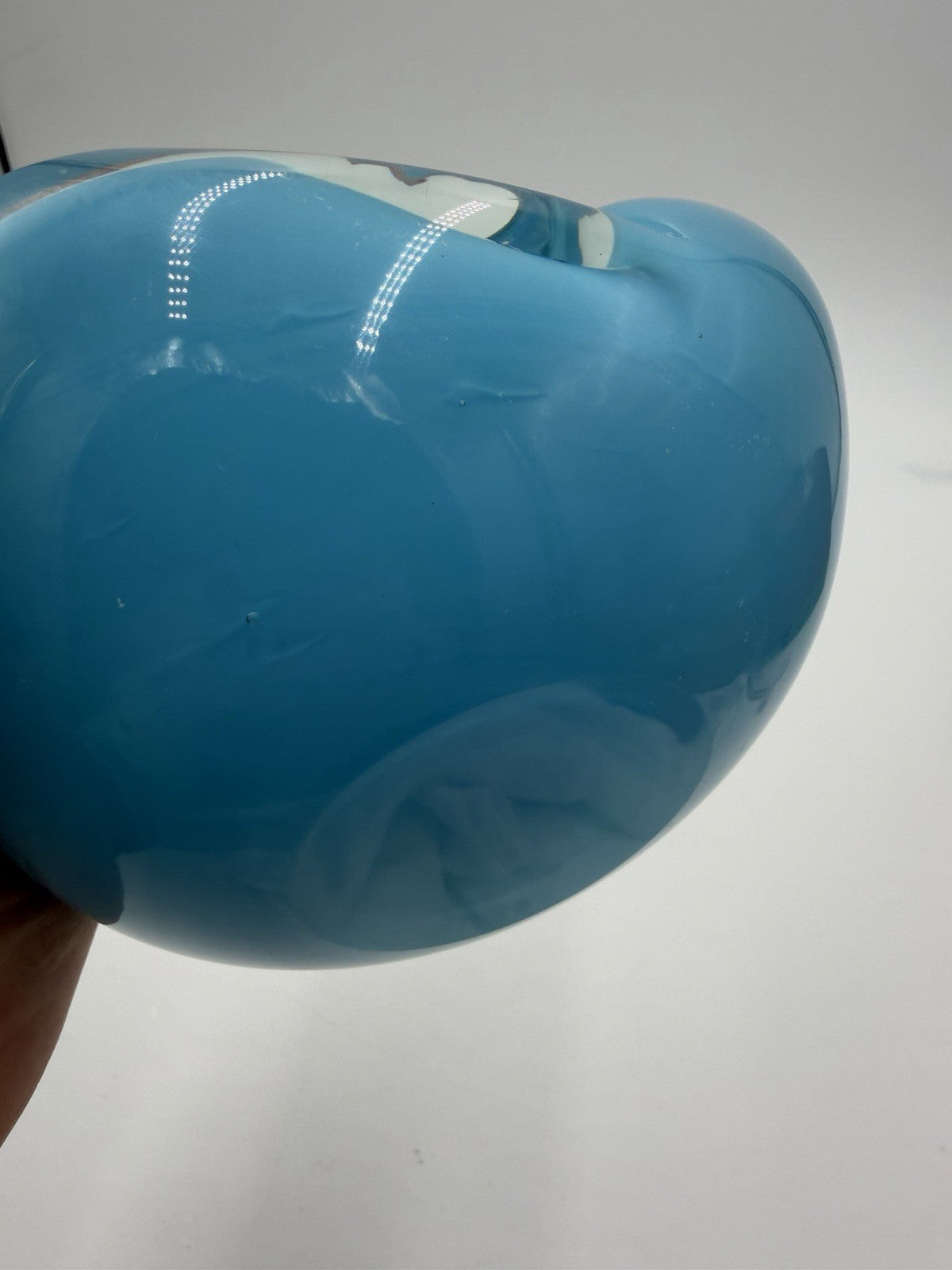 VTG Murano Italy Sommerso Art Glass Turquoise Teal Pink Bowl MCM 3 Slots Ashtray