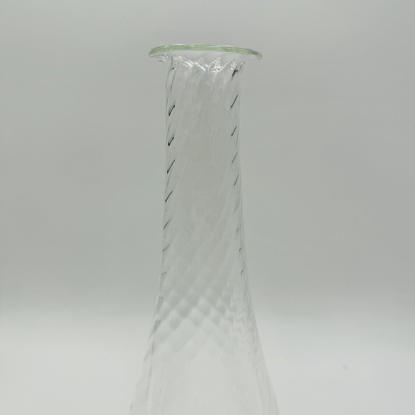 Villeroy & Boch Crystal Glass Swirl Flower Vase Tall 13in Serveware