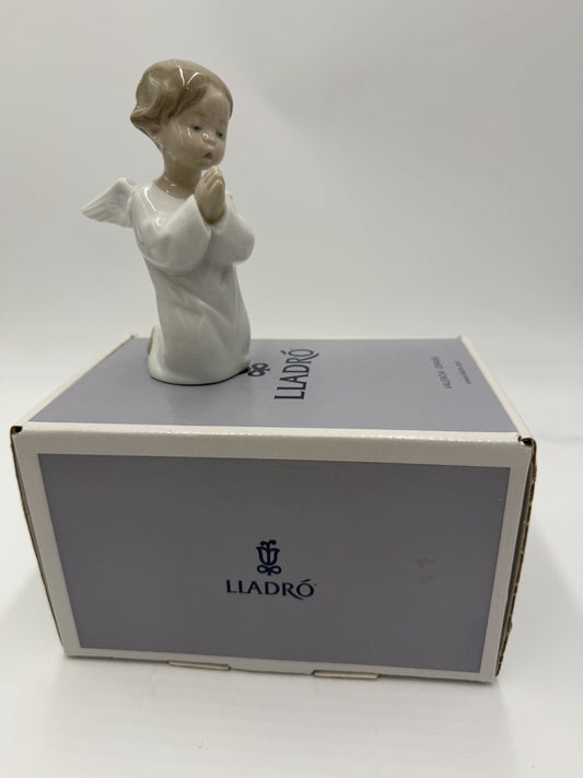 Lladro Spain Porcelain Angel Praying #4538 NIB 5” Painted Vintage Figurine