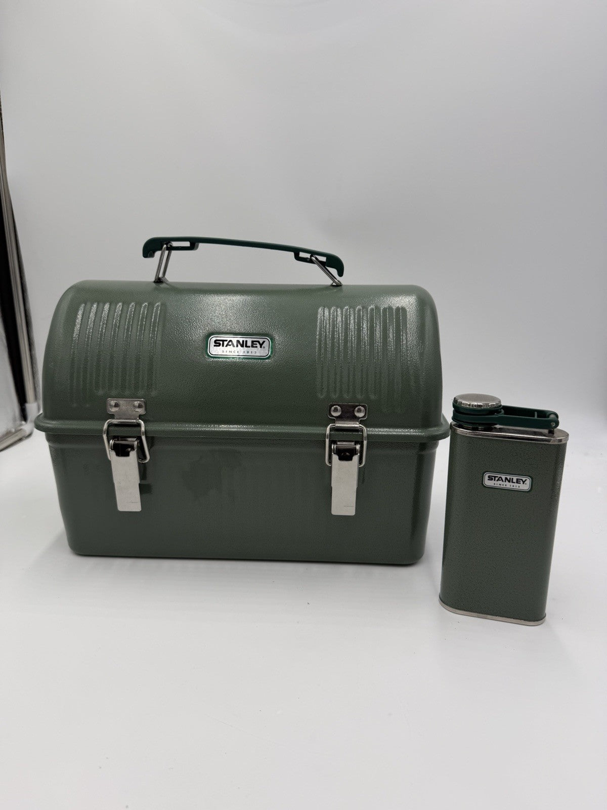 Vintage Stanley Lunch Box & Classic Flask Set 2 Pieces 9”x12”