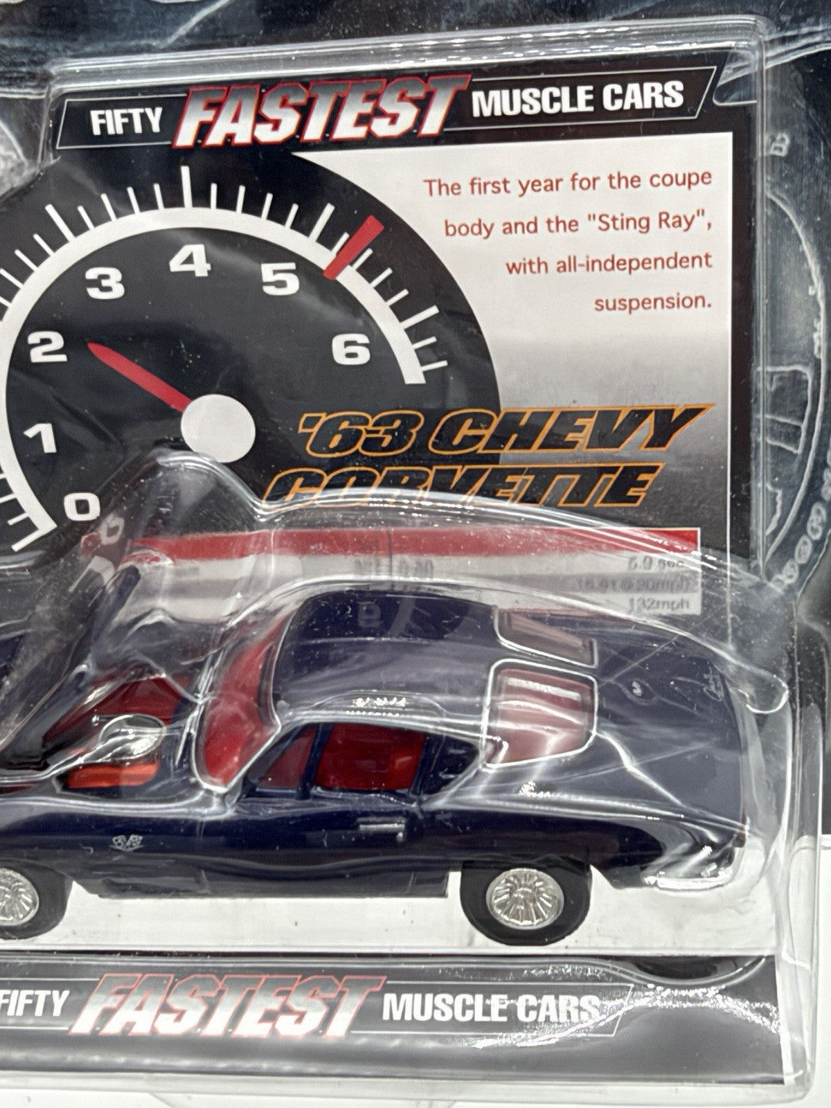 Racing Champions Mint Fifty Fastest Muscle Cars 63 Chevy Corvette Black Sealed