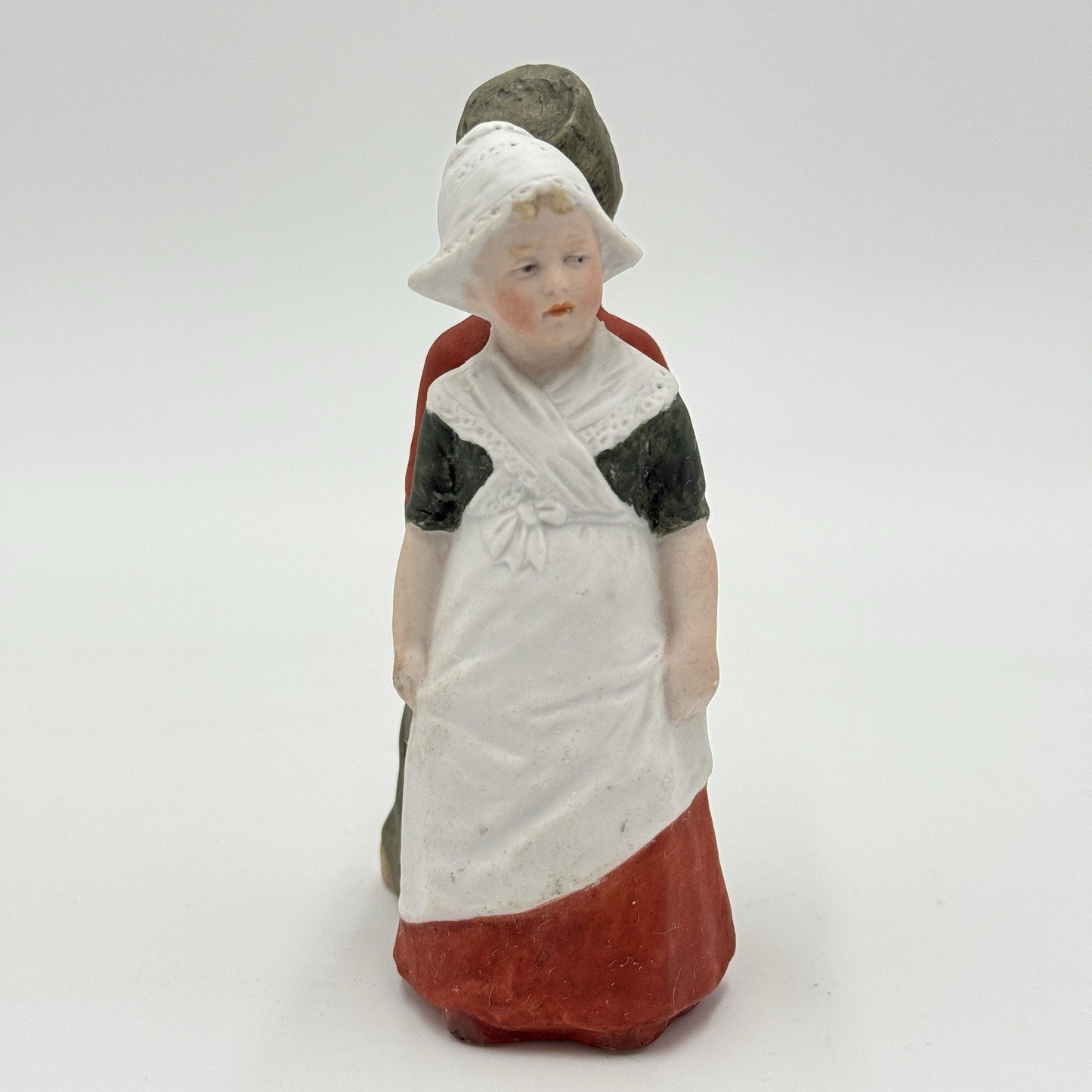Bisque Heubach 4” Figurine  Germany Standing Dutch Boy & Girl Porcelain Vintage