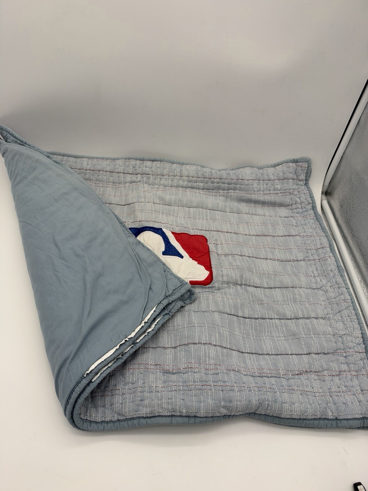 Pottery Barn Teen MLB standard Sham Set 2 Quilted Baseball Blue Limited Edition