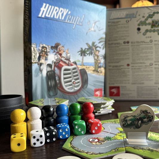 Hurricane Hurry Cup! Racing Board Game 2008 English Antoine Bauza Reactions Fast