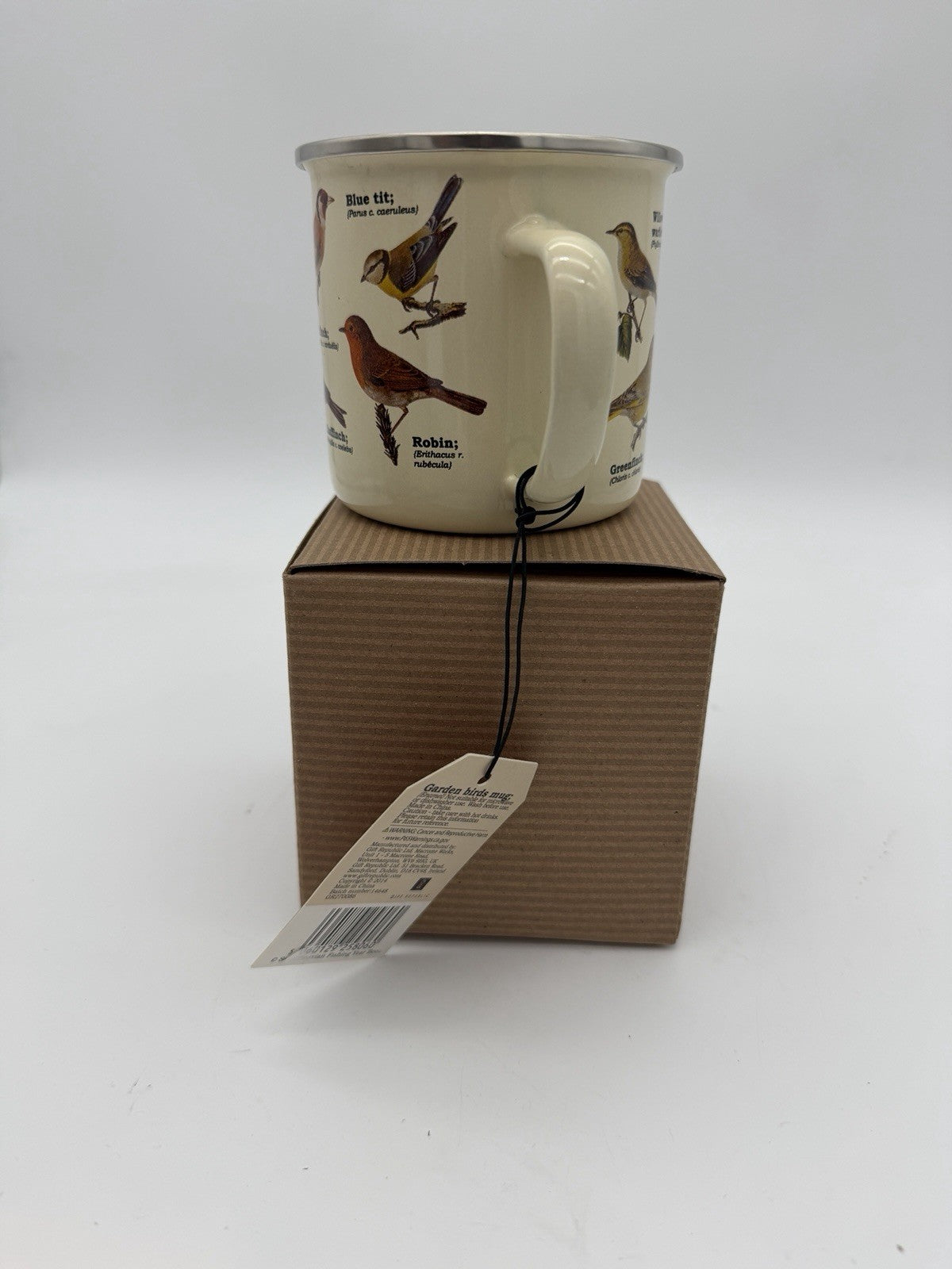 Garden Birds Enamel Coffee Mug Bird Watchers Gift Republic New Boxed