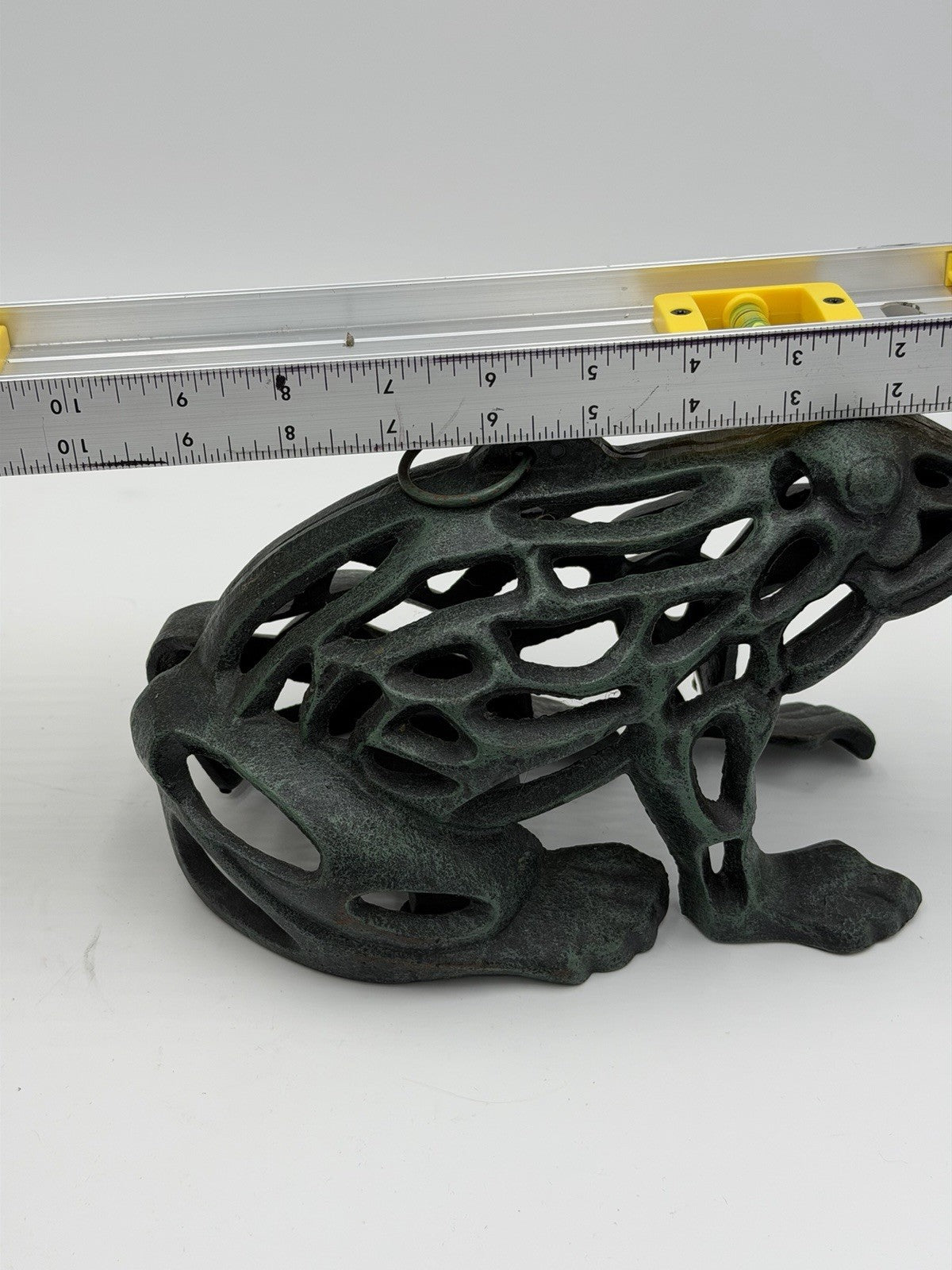 Vintage Cast Iron Japanese Frog Garden Lantern Zen Candle Holder Sculpture GUC