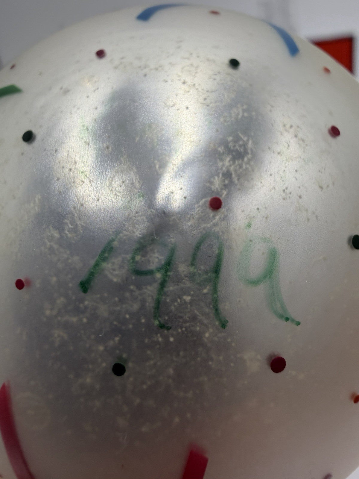 American Girl Today 1999 Silver Ball Art Glass Ornament AGTO1 Retired W/Box Vtg