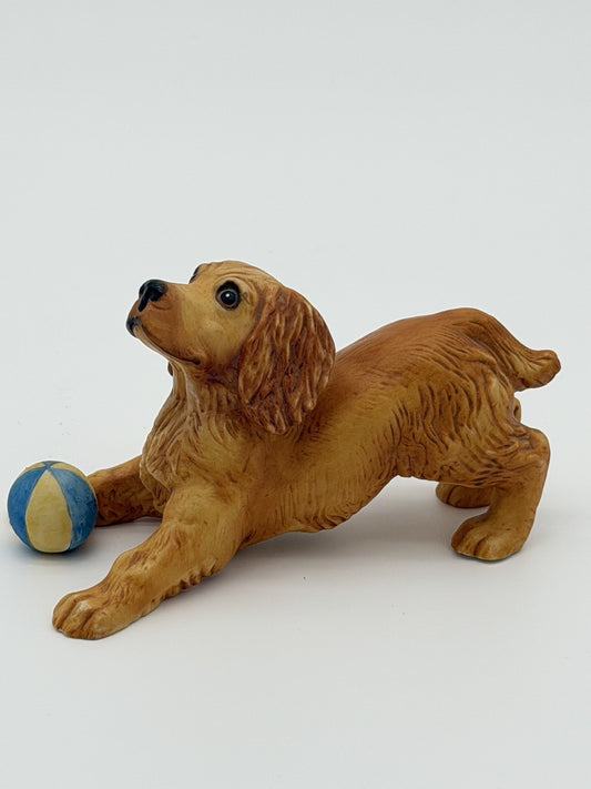 Franklin Mint Porcelain COCKER SPANIEL Dog Figurine Painted Vintage