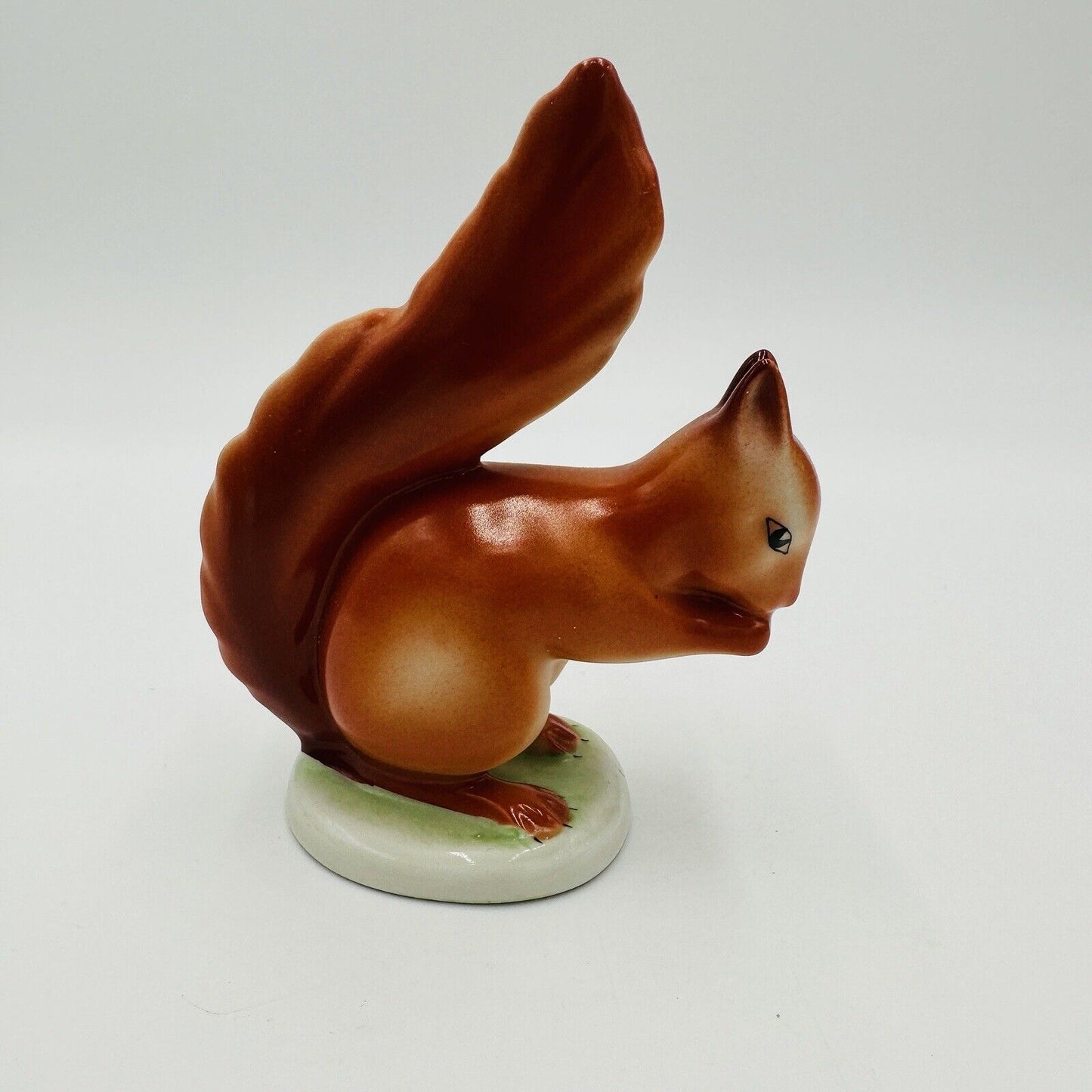 Hollohaza Red Squirrel Porcelain Figurine Vintage Hungary Collection