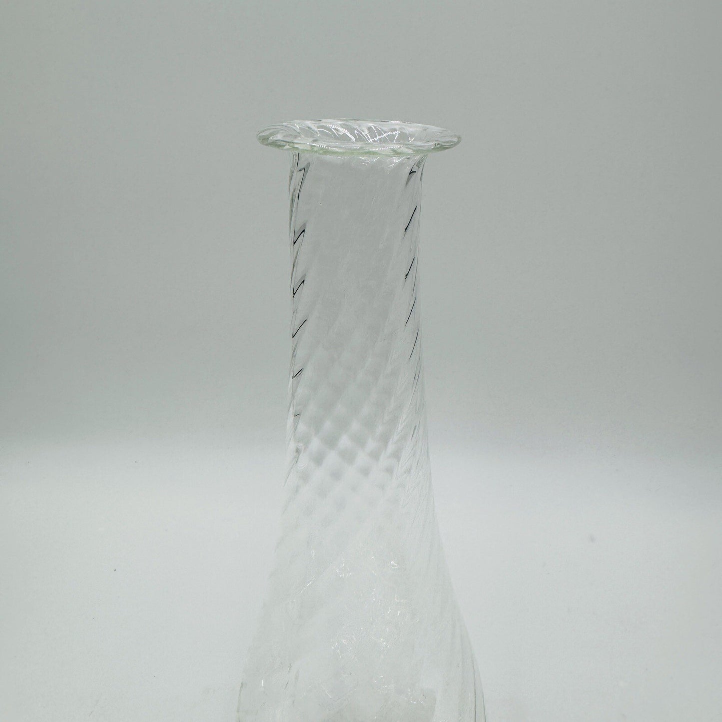 Villeroy & Boch Crystal Glass Swirl Flower Vase Tall 13in Serveware