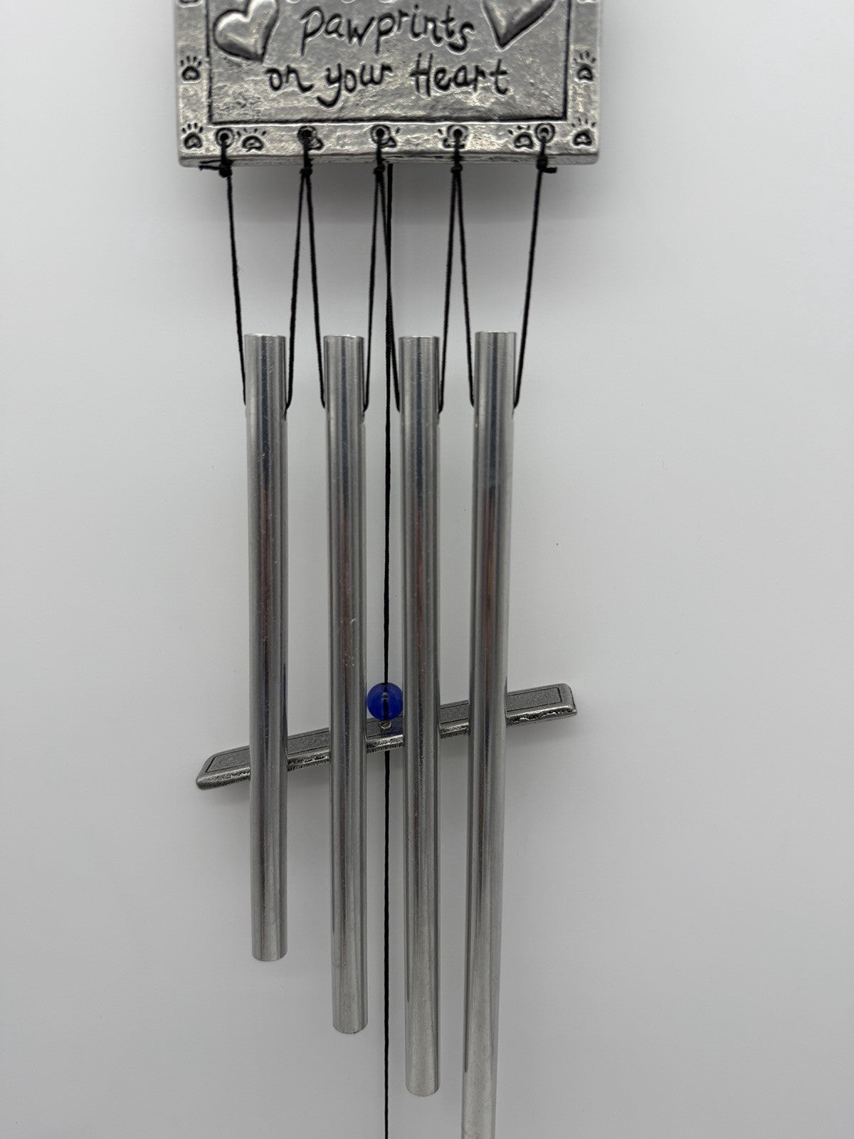 Carson Home Accents Heartnotes Wind Chime cat You left paw prints on my heart