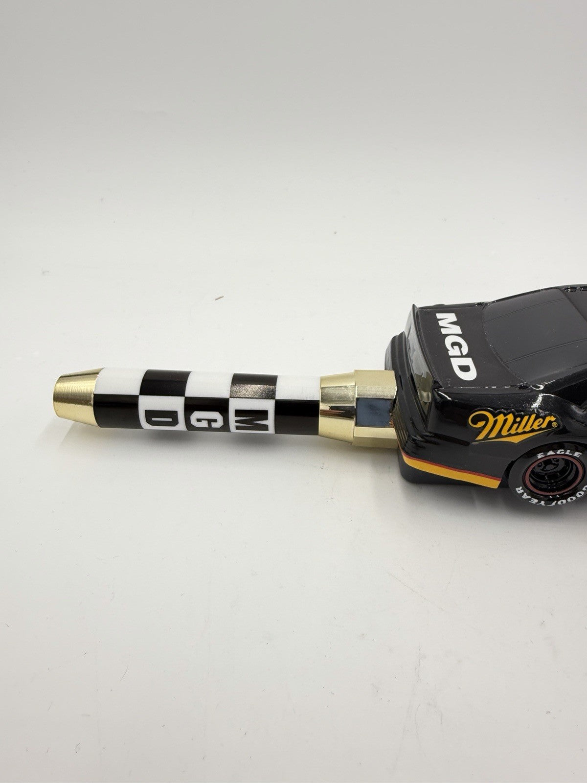 Miller Genuine Draft NASCAR BEER Tap Handle Racing Car MGD