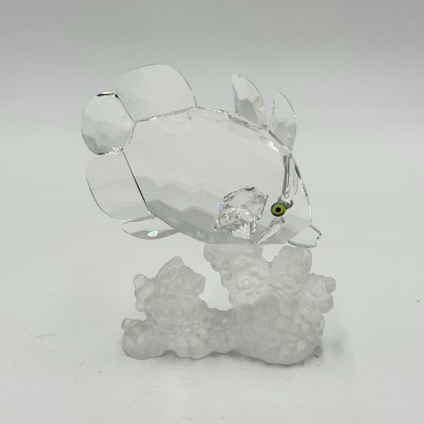 Swarovski Crystal Austria Butterfly Fish On Coral Reef Figurine 3”x2” Collection