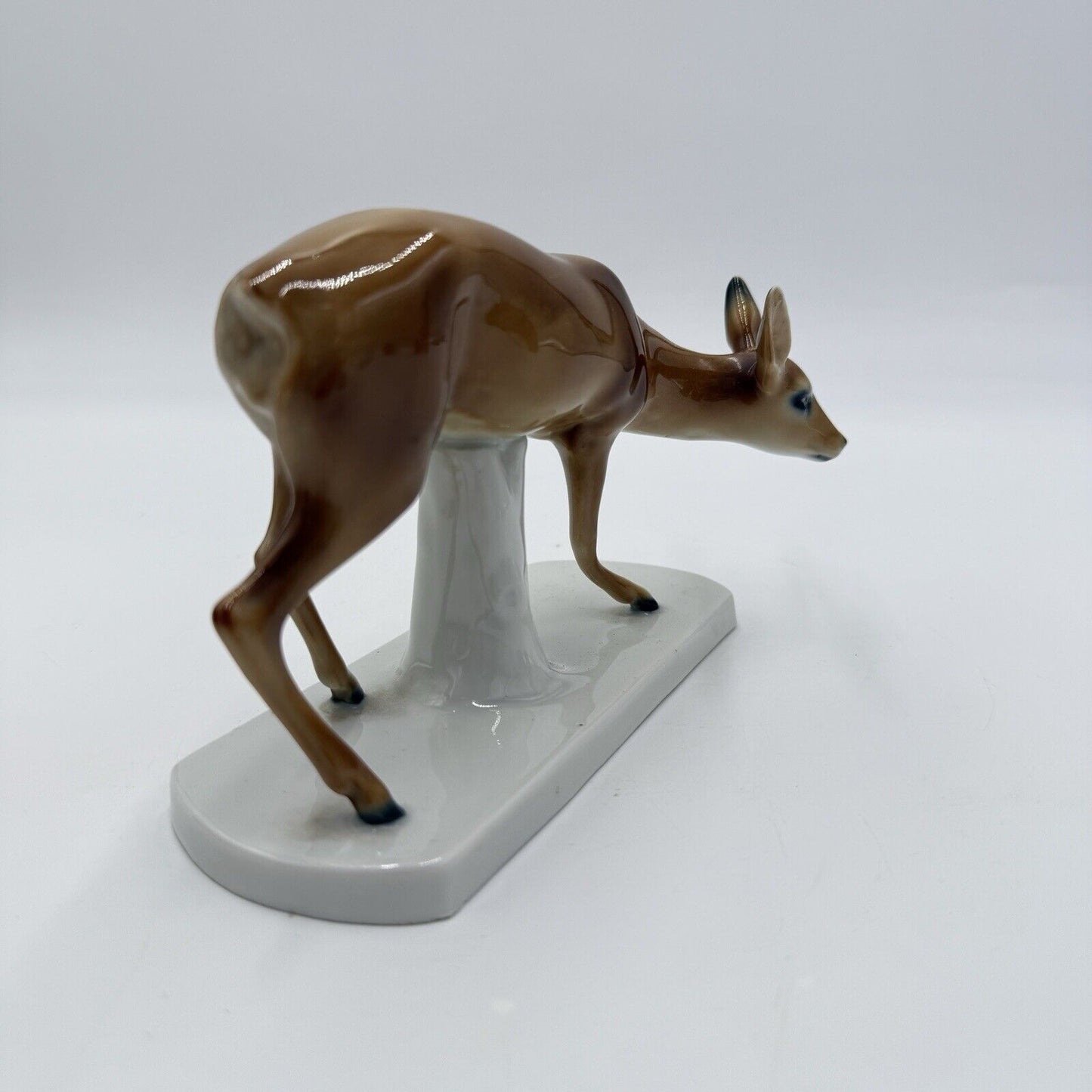 Hummel Incised Stamped Crown Porcelain 1935 Glazed Deer Figurine Antique Germany