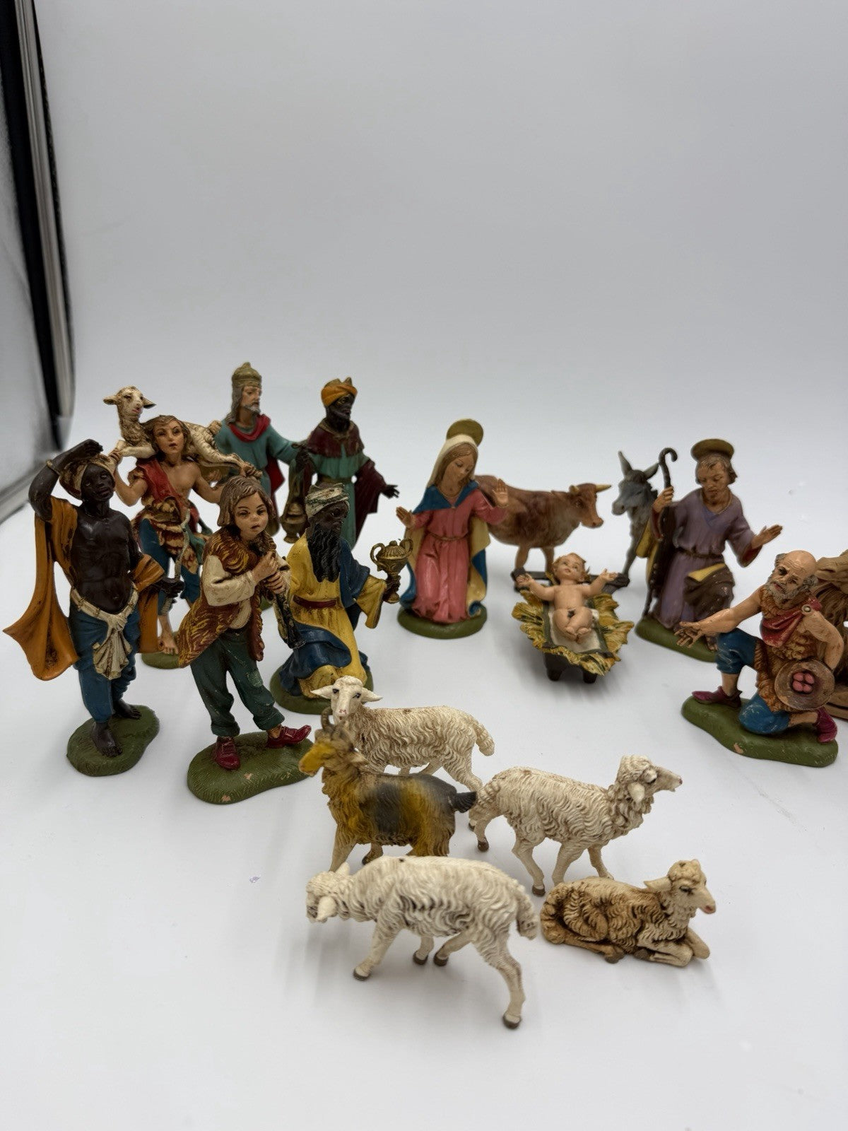 Vintage Depose Italy PVC Nativity Set 22 Pieces Mary Joseph Jesus Wise Men