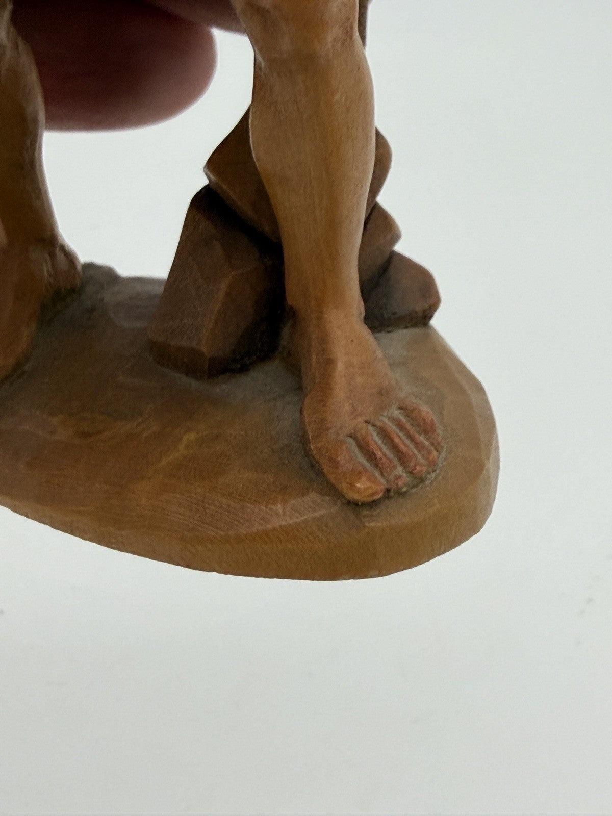 Anri Italy Folk Art Vintage Hand Carved Wood Shepherd Nativity Figurine 5.5”H