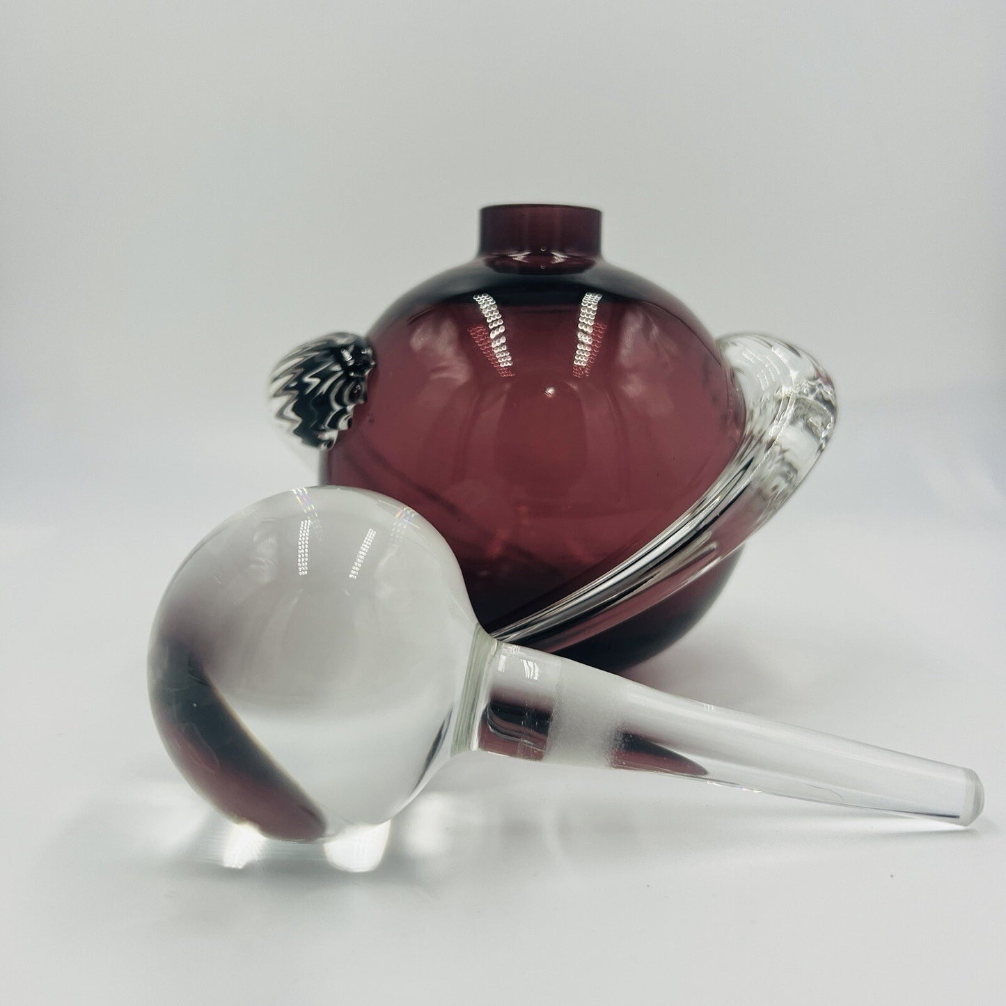 Perfume Glass Act Studio Vanity Bottle Lid Stopper Purple Twisted Home Decor