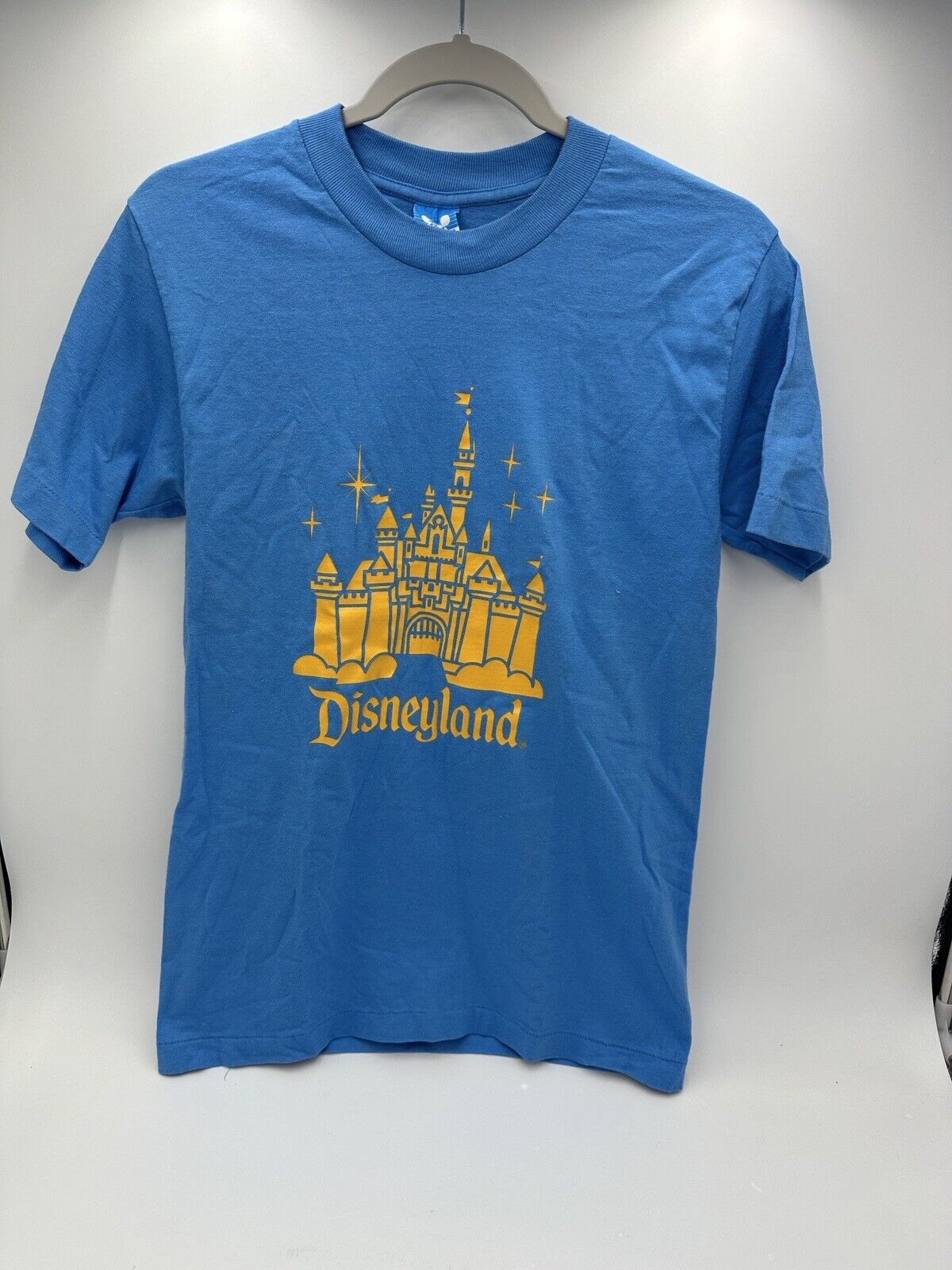 Disneyland Men's Medium T-Shirt Cinderella Castle Single Stitch USA Blue Vintage