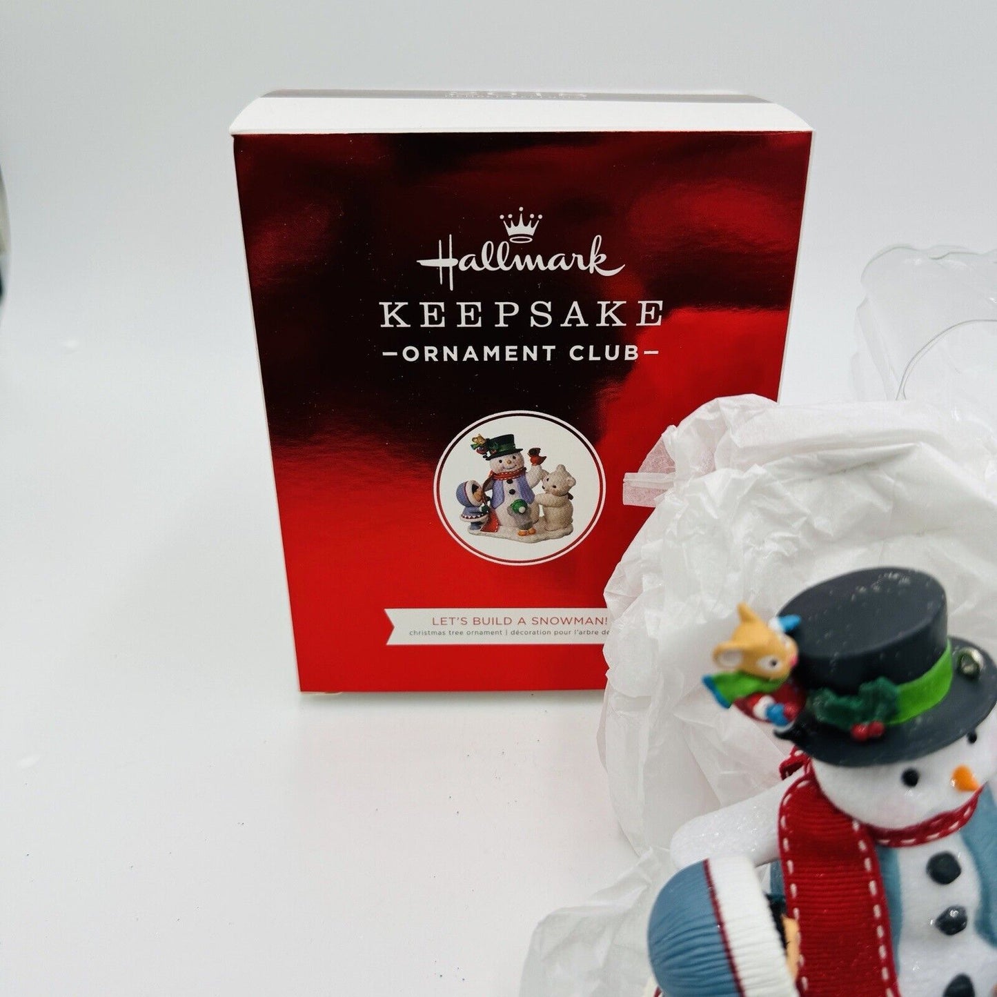 Hallmark Keepsake Ornament Club 2018 Let's Build A Snowman Member Ornament Boxed