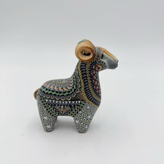 Jon Stuart Anderson Polymer Clay Ram Signed 2007 GOAT Figurine Signed