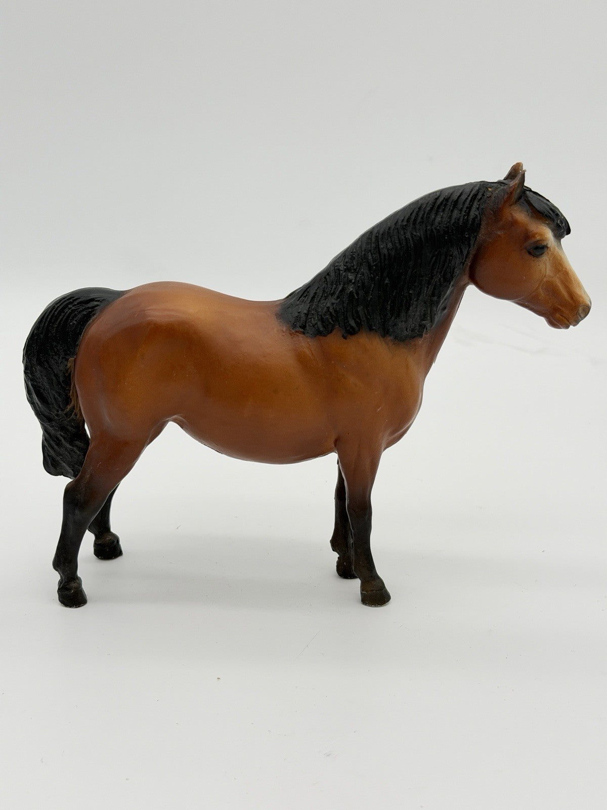 Breyer Shetland Pony Bay 6" Horse Figurine USA Mark 1970s Plastic Model Vintage