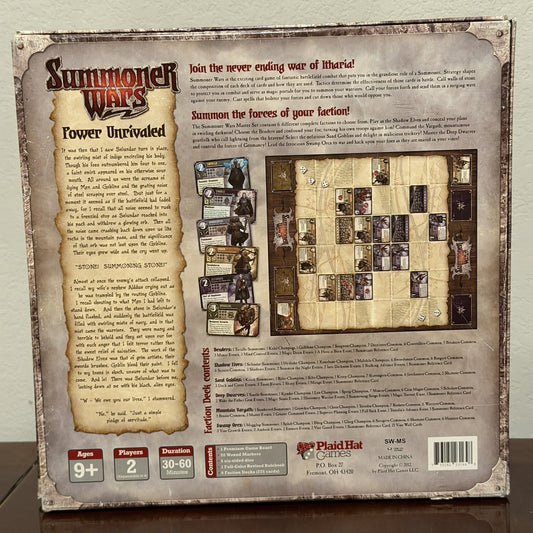 Summoner Wars Master Set Board Game New Open Box Complete Plaid Hat Games