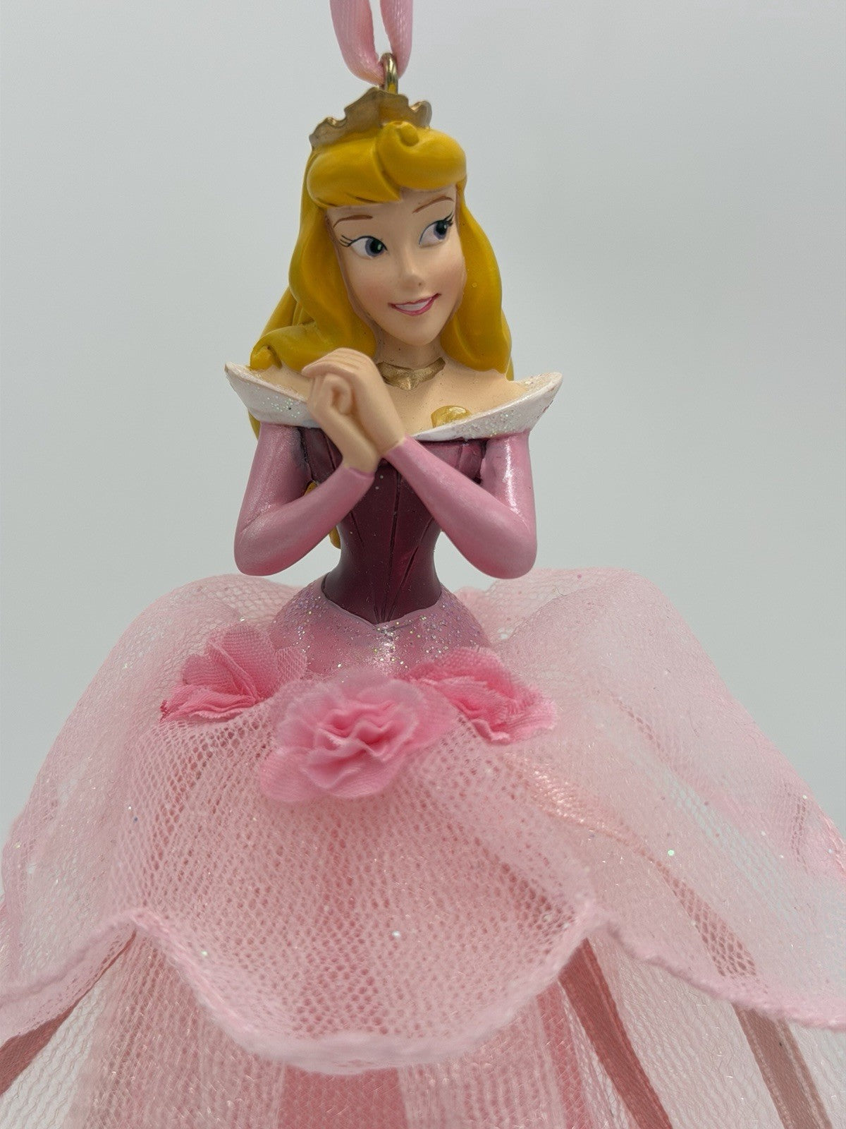Disney Parks 2014 Princess Aurora Sleeping Beauty Ornament Pink Tulle Dress 6”