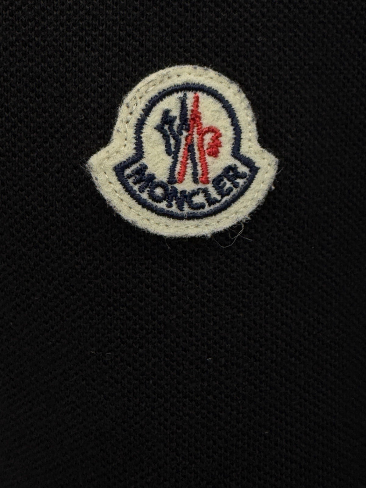 Moncler Men Black Slim Fit Polo Shirt Sz  L Fits M Cotton