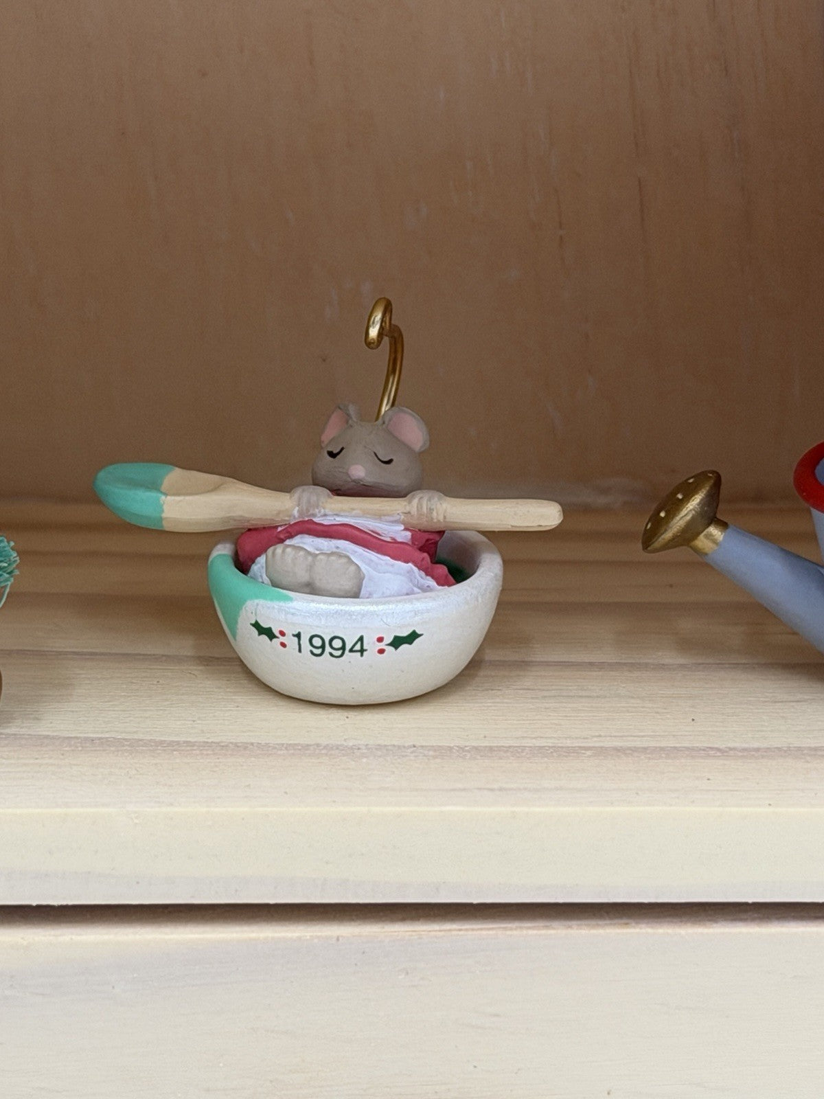 Hallmark 1993 Tiny Green Thumbs Mice Ornaments Miniatures 9 PCs