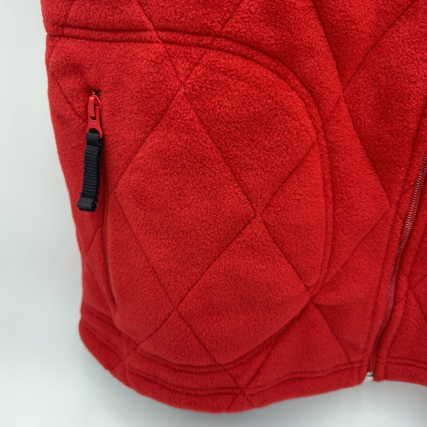 Nautica Nautech Women's Size S Vest Made in USA Regular Fit Fleece Red Quilted