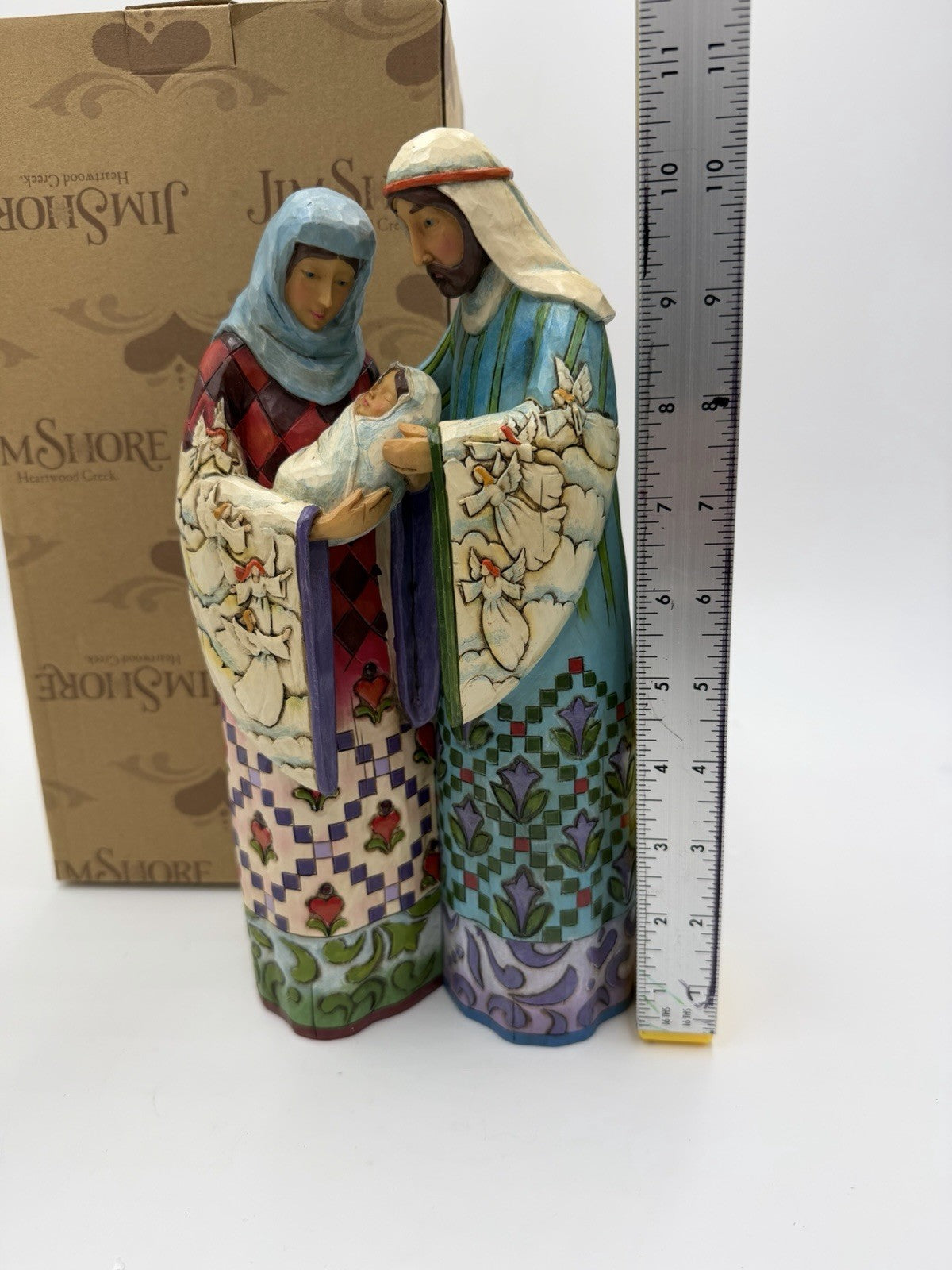 Jim Shore Blessed Family Nativity Large Sculpture 11” Holy Family Figurine W/box