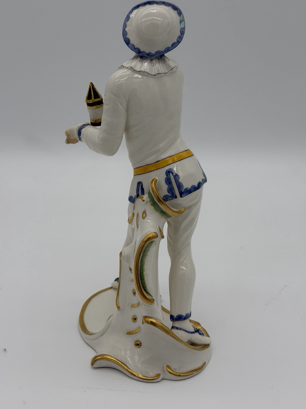 Nymphenburg Pierrot  Commedia Dell'Arte F.A Bustelli Circa 1900 Antique Figurine